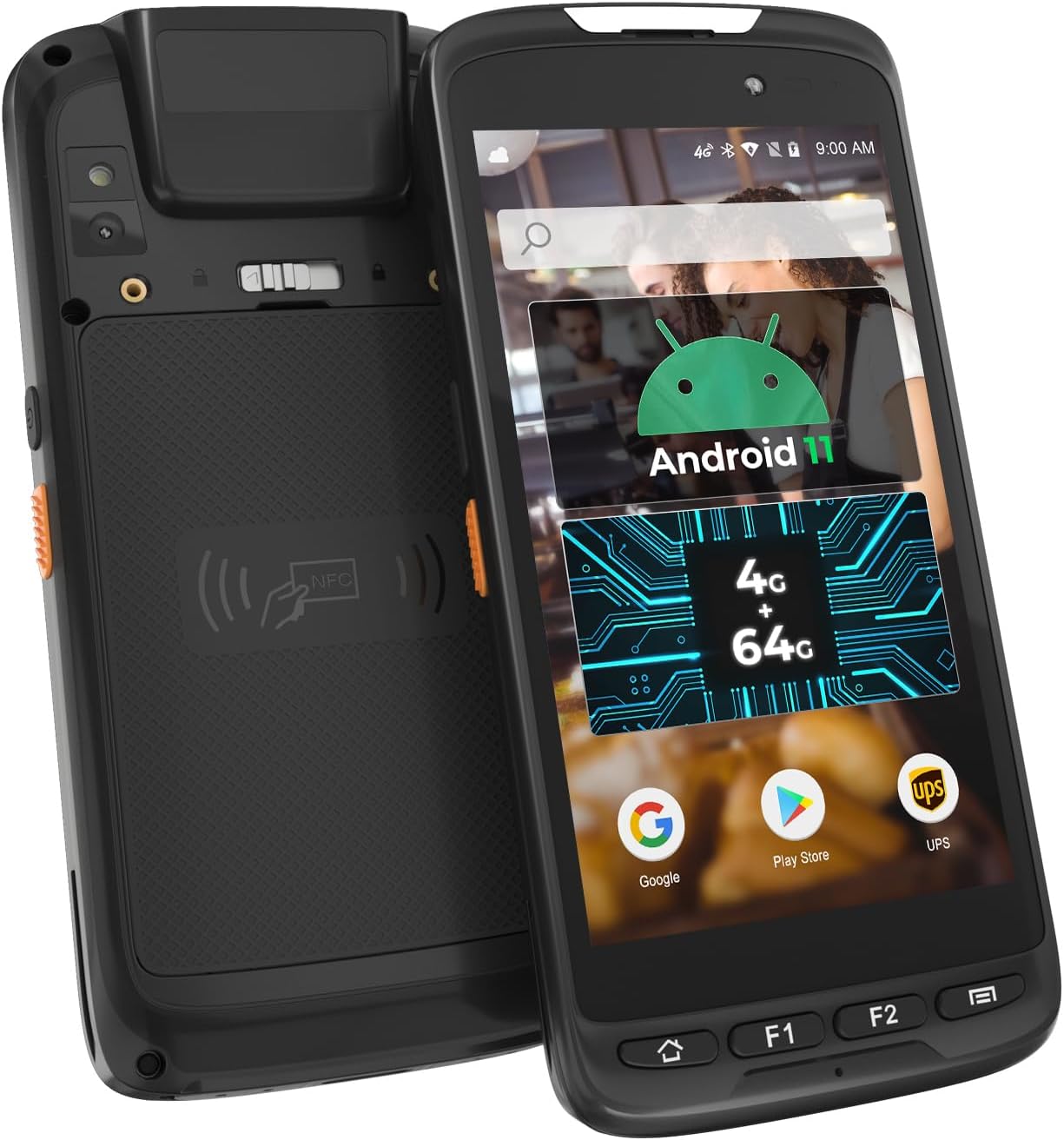 SVANTTO Android Barcode Scanner, 4+64GB Flash, 1D/2D/QR Zebra Scanner, Full-Screen 5" Android 11 Mobile Computer, Bluetooth 5.0, WiFi, 4G LTE, NFC, 8-Core CPU Inventory Barcode Data Collector