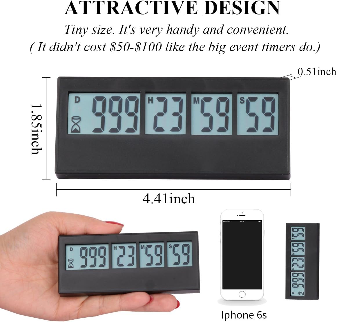 A AIMILAR Digital Countdown Days Timer 999 Days Count Down Timer for Vacation Retirement Wedding Lab Kitchen