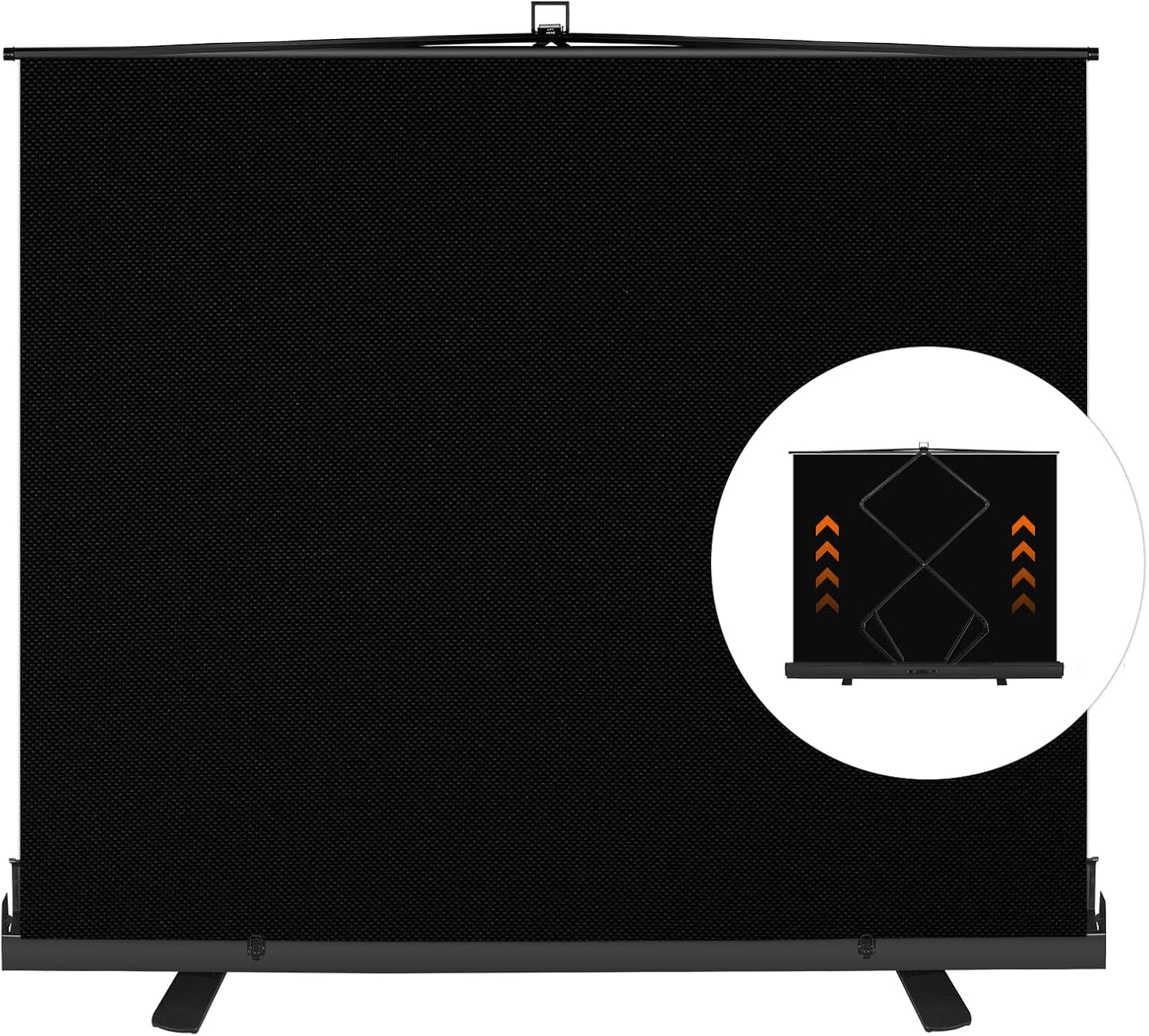 EMART 77x92in Collapsible Chromakey Panel Black Screen for Photo Backdrop Video Studio,Portable Pull Up,Solid Aluminium Base Wrinkle-Resistant Fabric,Auto-Locking Air Cushion Frame