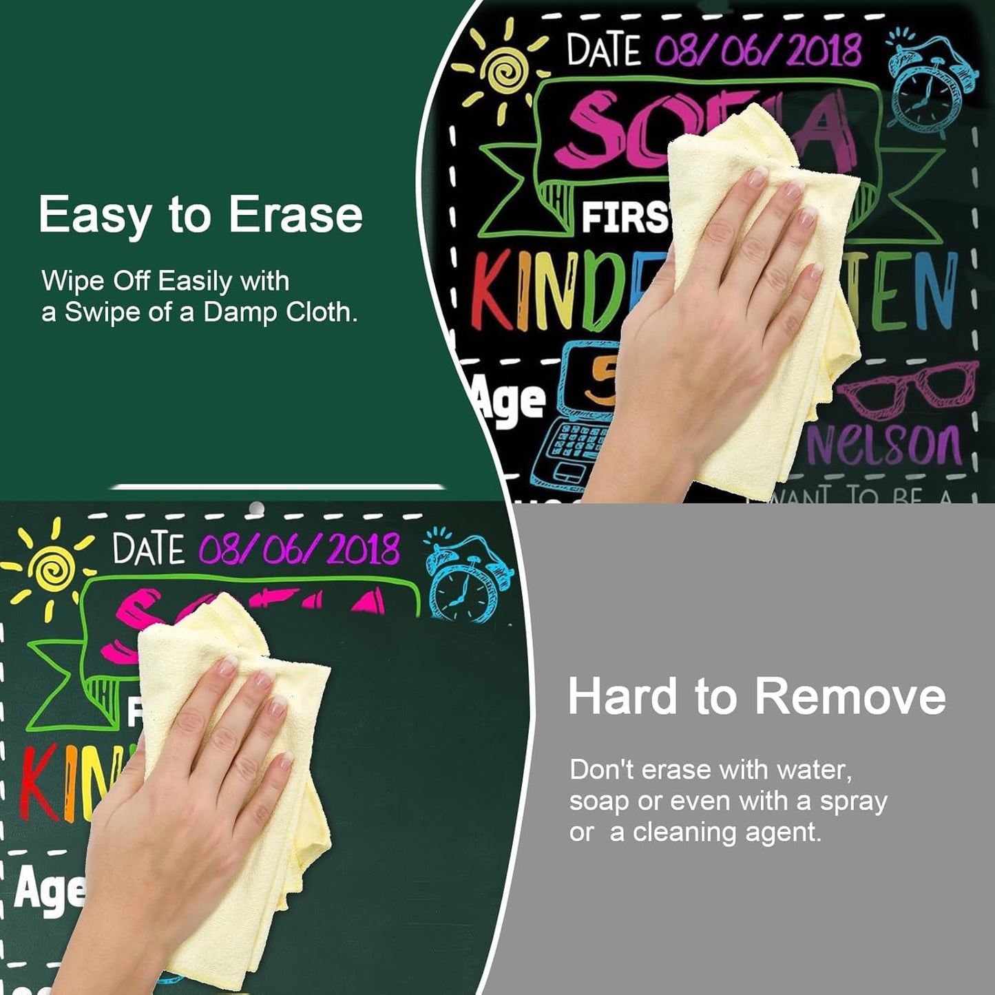 SILENART Chalk Markers Pink 8 Pack - Vibrant Chalkboard Marker for Blackboard Dry Erase Board Windows Glass Mirror Menu Board