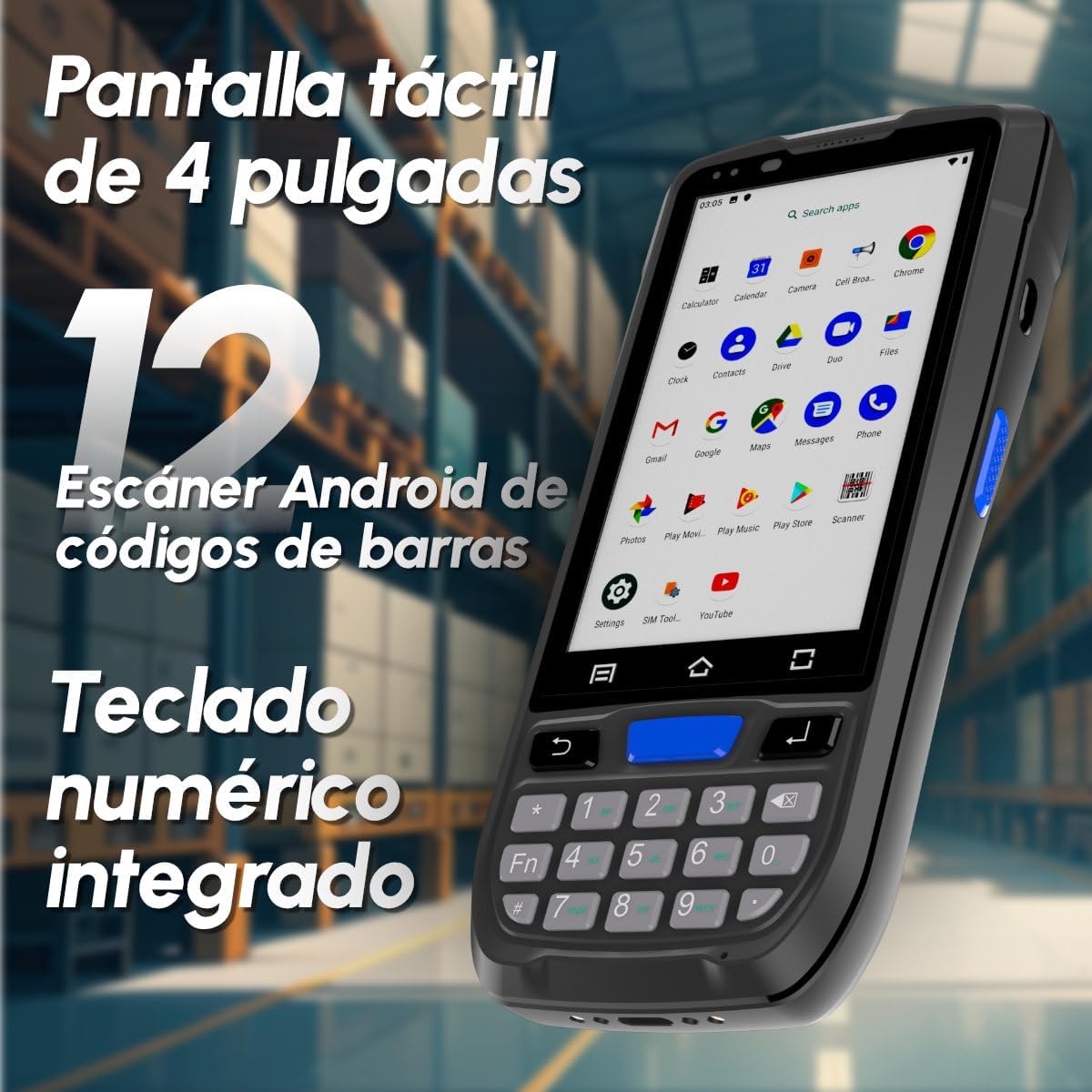 Rayoungtek Android Barcode Scanner Built-in HW N5703 1D/2D/QR Scan Engine, NFC Reader, Rugged Android 12 4G WiFi Wireless Handheld Moible Computer PDA Data Terminal with Charge Dock