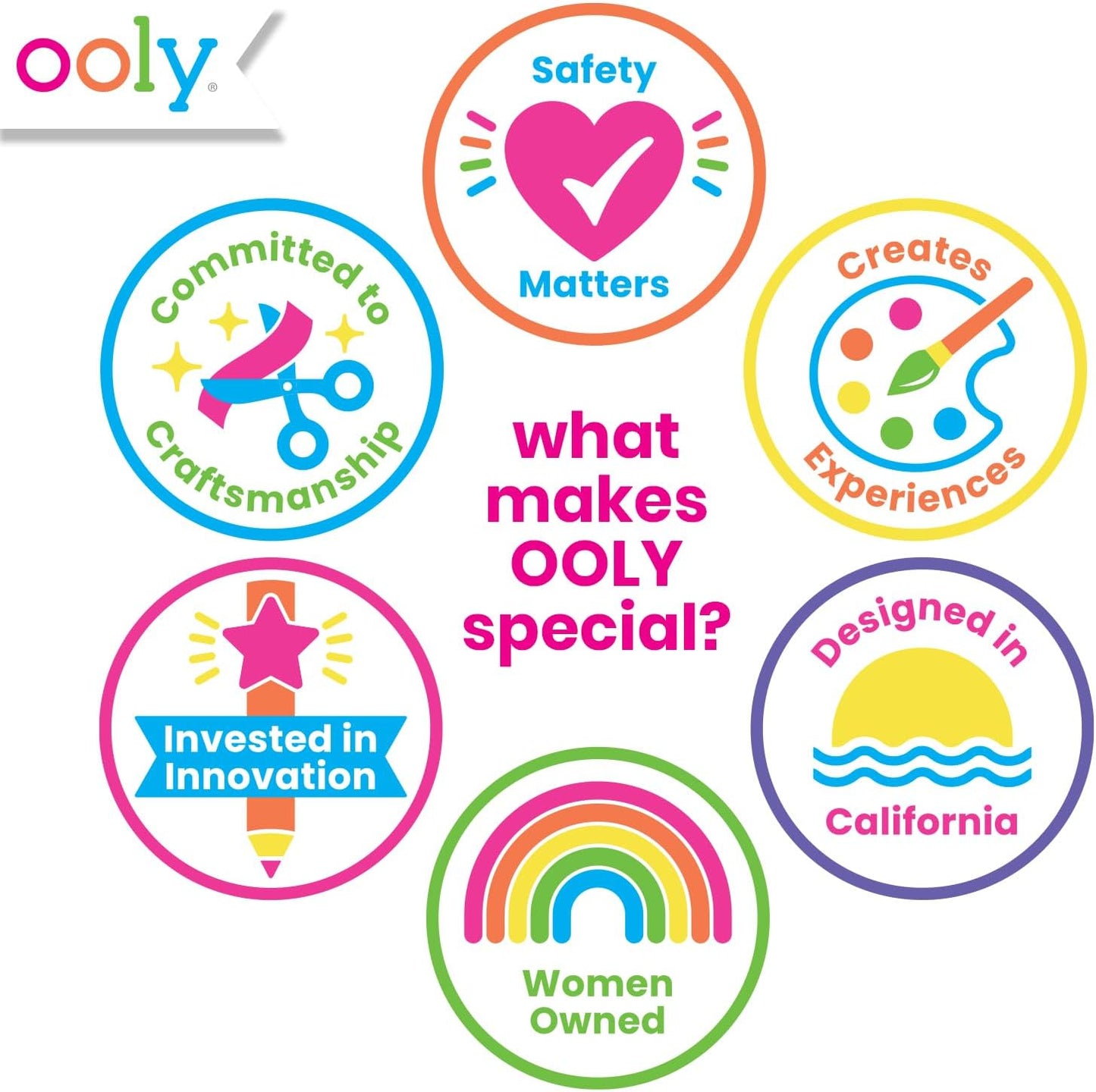 Ooly UnMistakeAbles Erasable Colored Pencils Set of 12, Stress and Mess Free Marker Pack, Drawing & Coloring Pencils for Kids and Adults,Colorful Back to School Supplies for Arts and Crafts