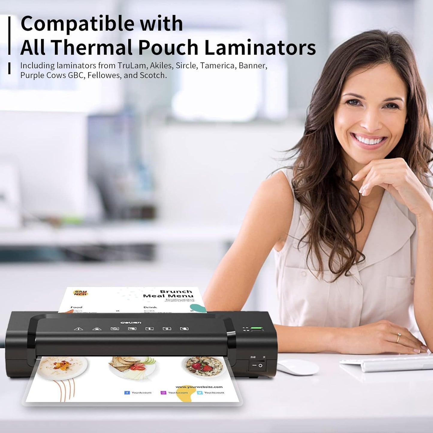 5 mil Thermal Laminating Sheets 1000 Packs, 9” x 11.5” Clear Laminating Pouches Holds 8.5 x 11 Inch Sheet, Letter Size Lamination Paper for Laminator - Rounded Corner