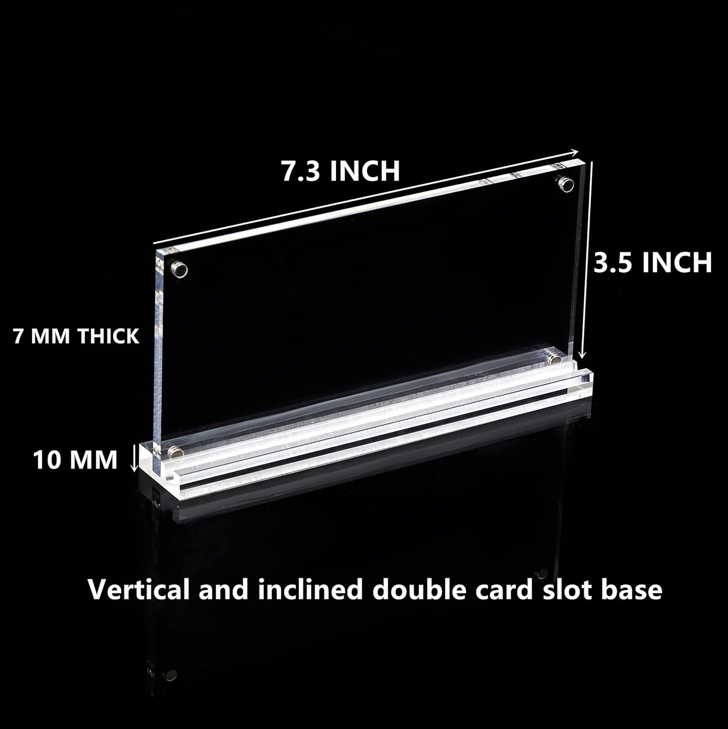 IEEK Acrylic Dollar Bill Frame Currency Holder Clear Paper Money Holders for Collectors Currency Ticket Protector Dollar Bill Display Stand,7.3 x 3.5 Inch,2 Pack