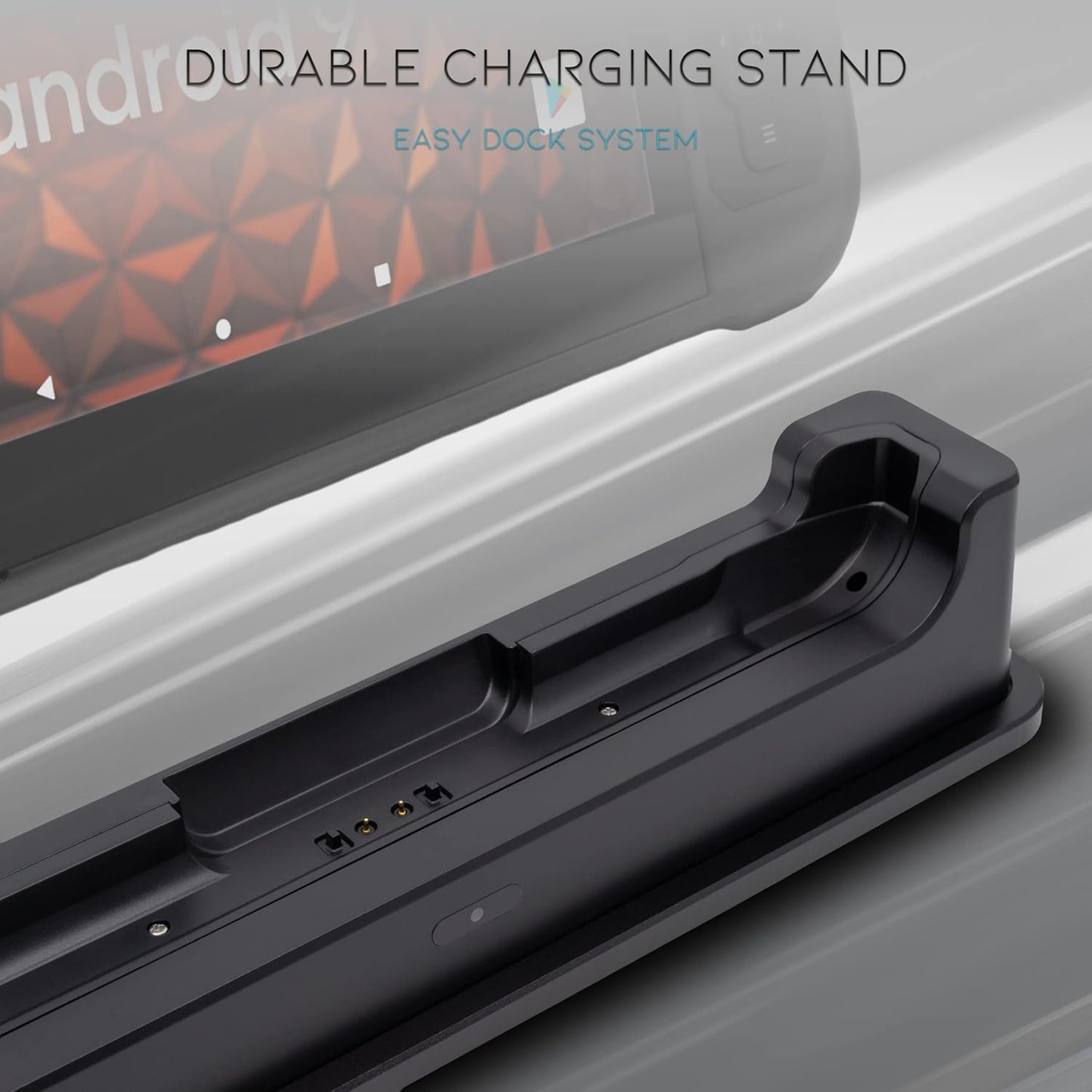 Heavy Duty Android Tablet with Integrated Barcode Scanner, 2D/1D/QR Zebra SE4710 Reader, Android 9, WiFi/GPS/Bluetooth, 8000mAH All-Day Battery (Tablet + Charging Cradle)