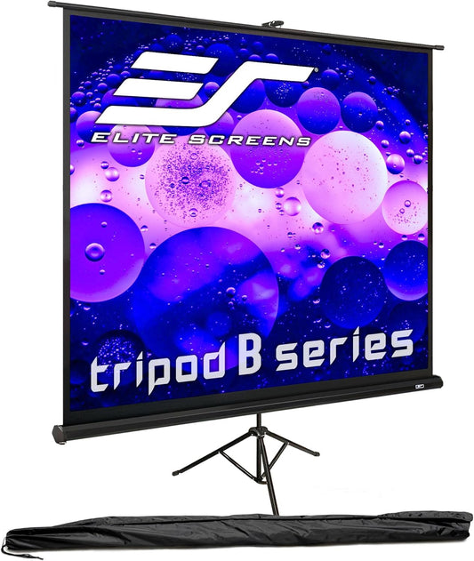 Elite Screens Tripod B, 113-INCH 1:1, Lightweight Pull Up Foldable Stand, Manual, Movie Home Theater Projector Screen, 4K / 8K Ultra HDR 3D Ready, 2-YEAR WARRANTY, T113SB