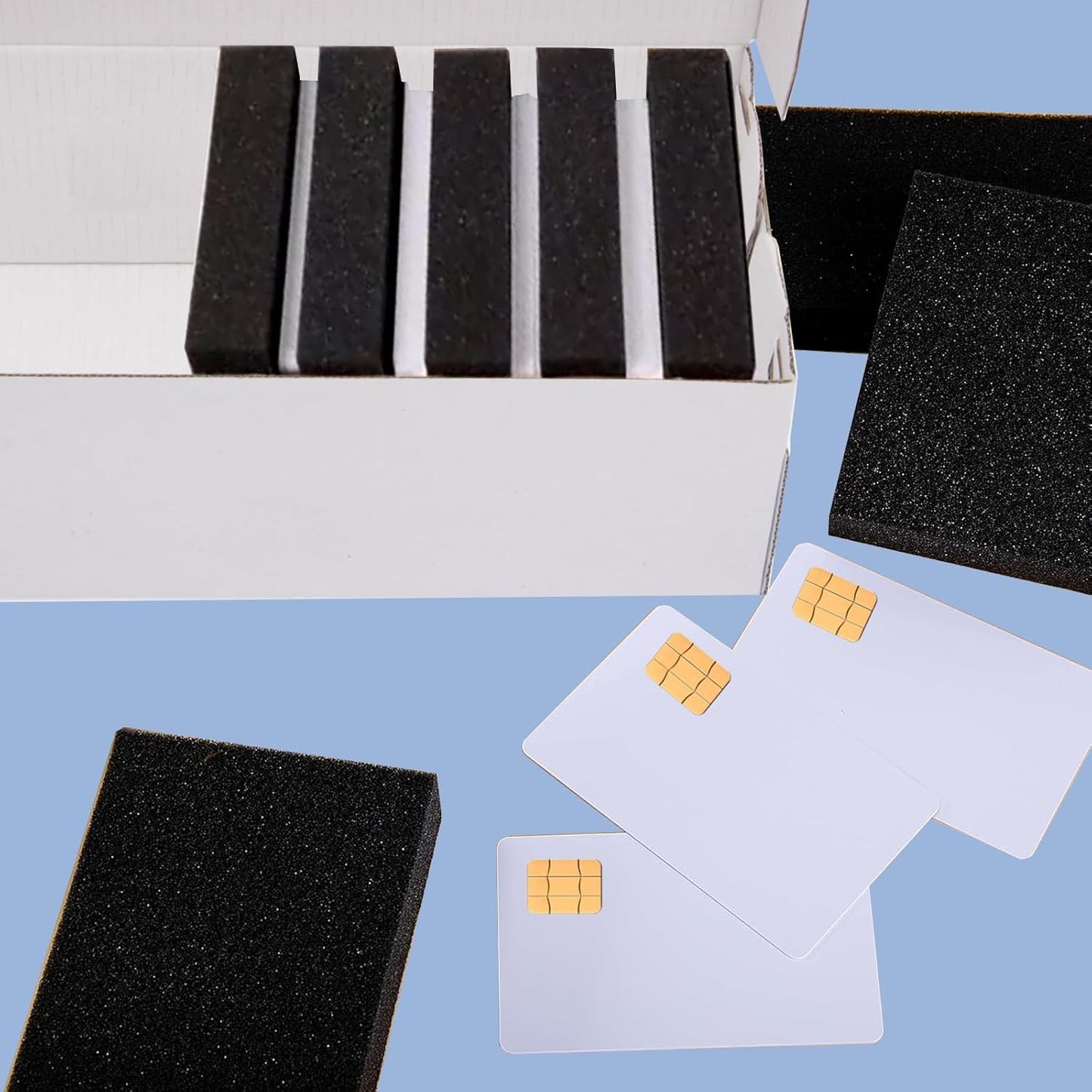 300 Pcs Foam Card Dividers Sponge Trading Card Dividers Shock Absorbing Card Sponge Separators High Elasticity Sponge Card Inserts for Sport Playing Game Cards Protection Supplies