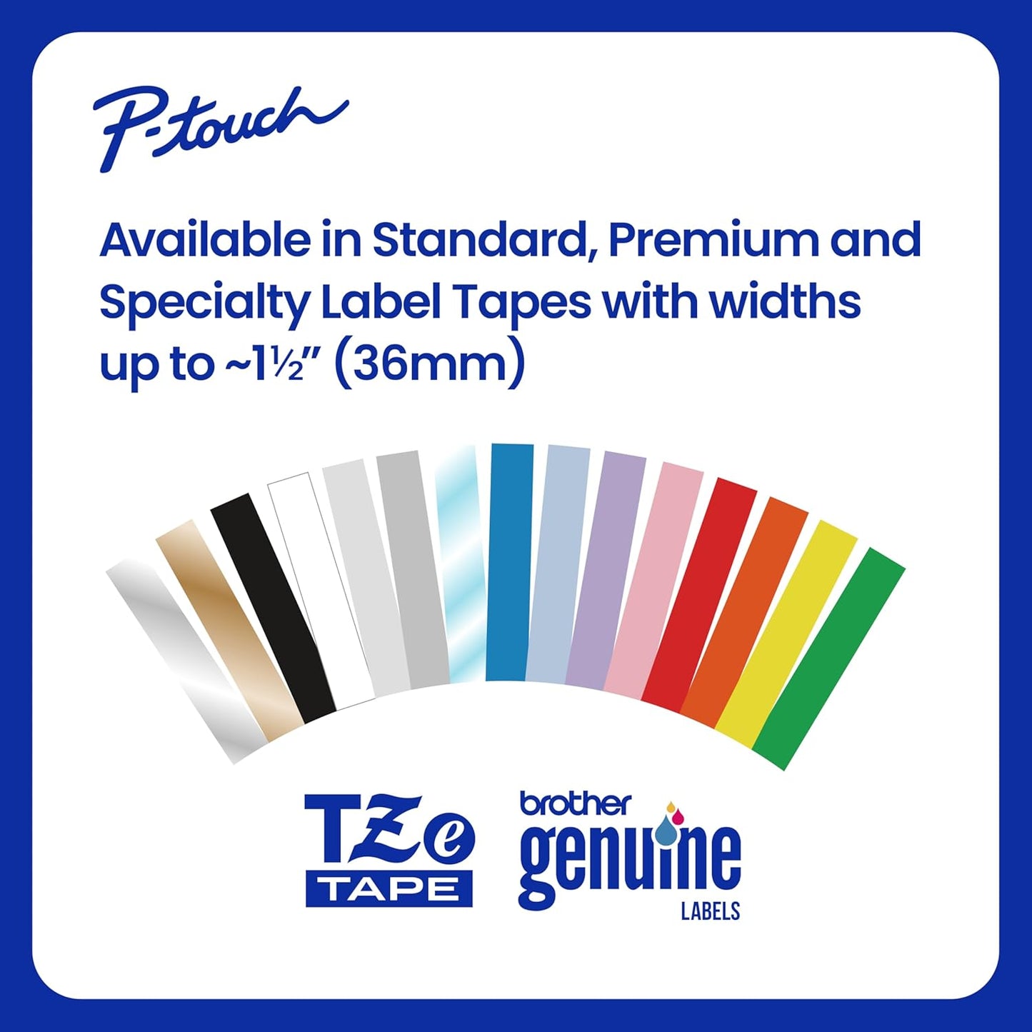 Brother Genuine P-Touch TZe White Print on Black Label Tape (TZe315), Laminated,1/4in x 26.2ft (6mm x 8m), for Select P-Touch Label Makers, Durable, Water-Resistant, Indoor/Outdoor Use