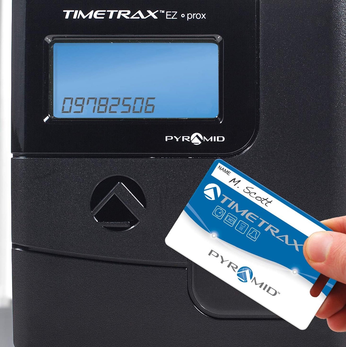 Pyramid Time Systems -TimeTrax Automated Proximity Time and Attendance with Pyramid TTEZ Time Clock System with Software Download [PPDLAUBKN], RFID - No Touch Employee Punch in - Black