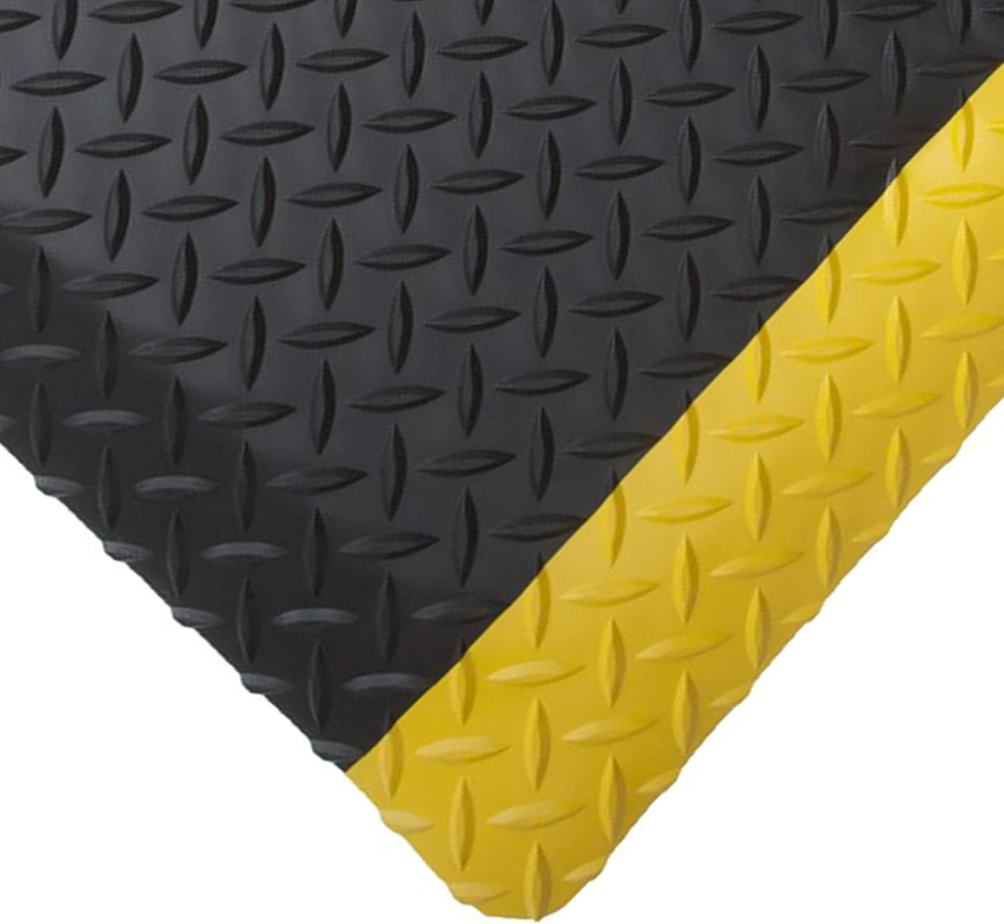 Rhino Mats, American Classic Diamond Anti-Fatigue Mats, Industrial Ergonomic Comfort Standing Mat for Work, Home, Garage, Office, Kitchen or Anywhere (Black/Yellow 9/16" Thick, 4 FT. x 14 FT.)