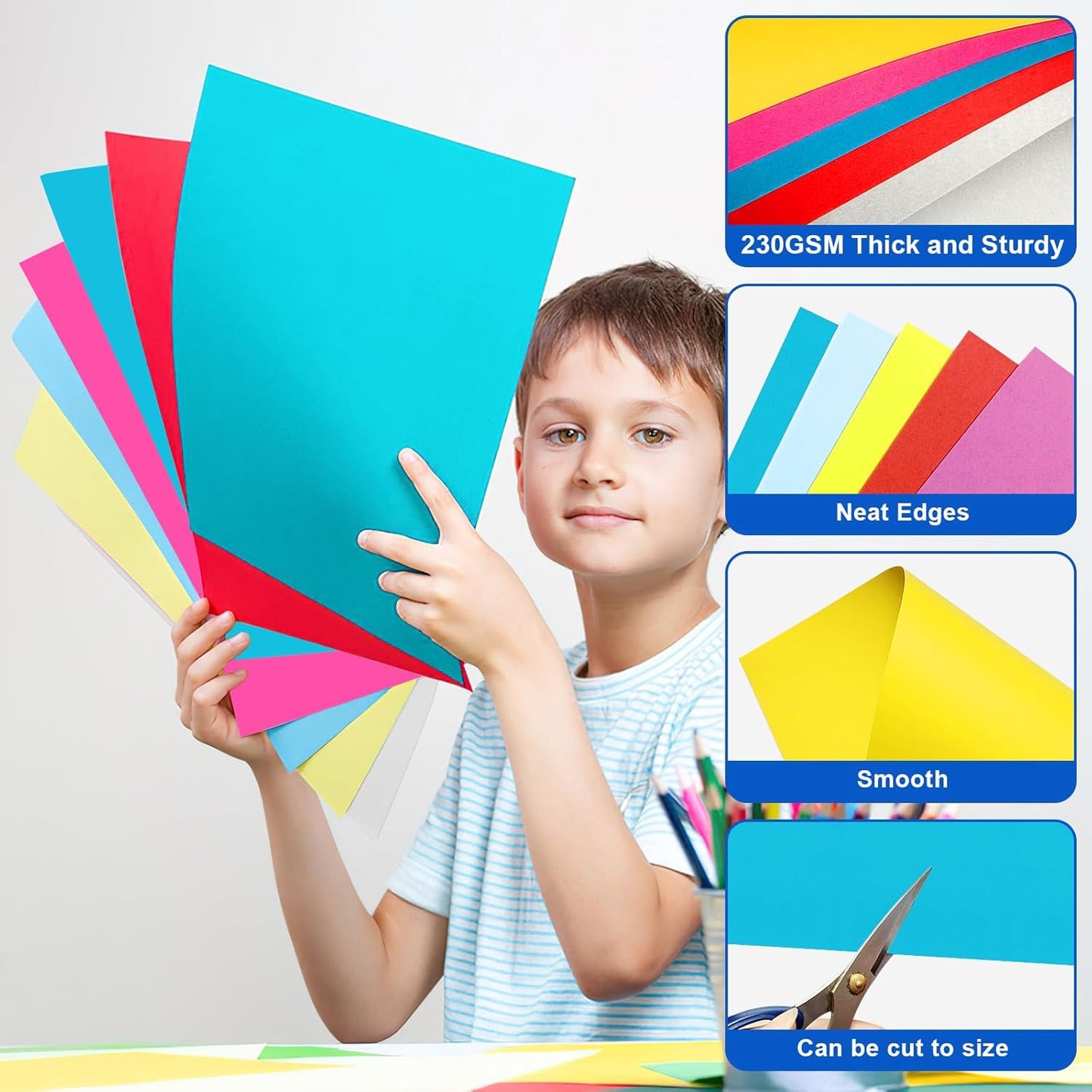 30 Pcs Poster Board Colorful Paper 1.7x16.5, ROOKEA Vision Boards Bulk Blank Graphic Display Posterboard Card Paper for Kids School Classroom Arts Craft Projects Drawing Scrapbooking