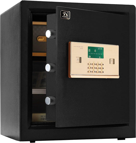 TIGERKING Safe Box,1.5 Cubic Feet Big Home Safes with Digital Lock for Home and Office
