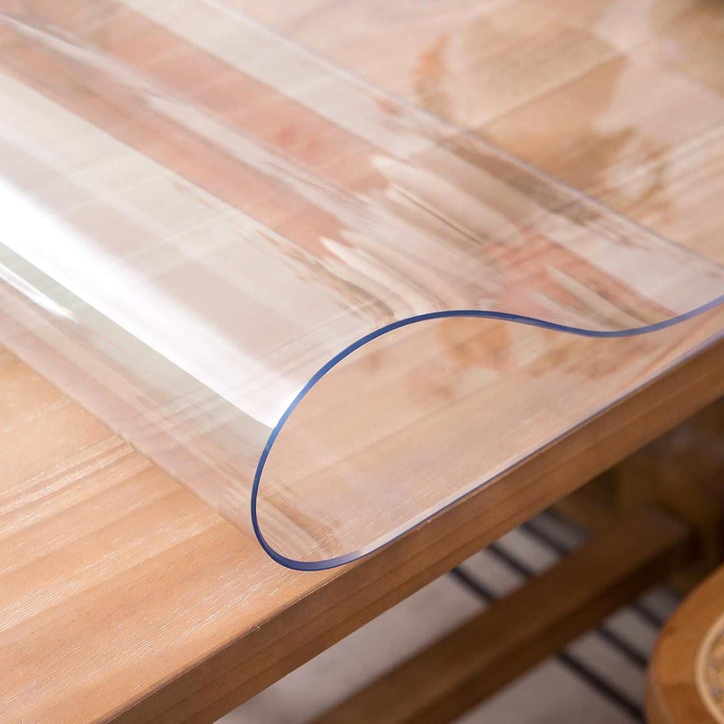 Clear Table Cover Protector 41 x 95 Inch, 2mm Thick Table Protector for Dining Room Table, Clear Plastic Table Cover, Pad Mat for Kitchen, Writing Desk Pad for Desktop