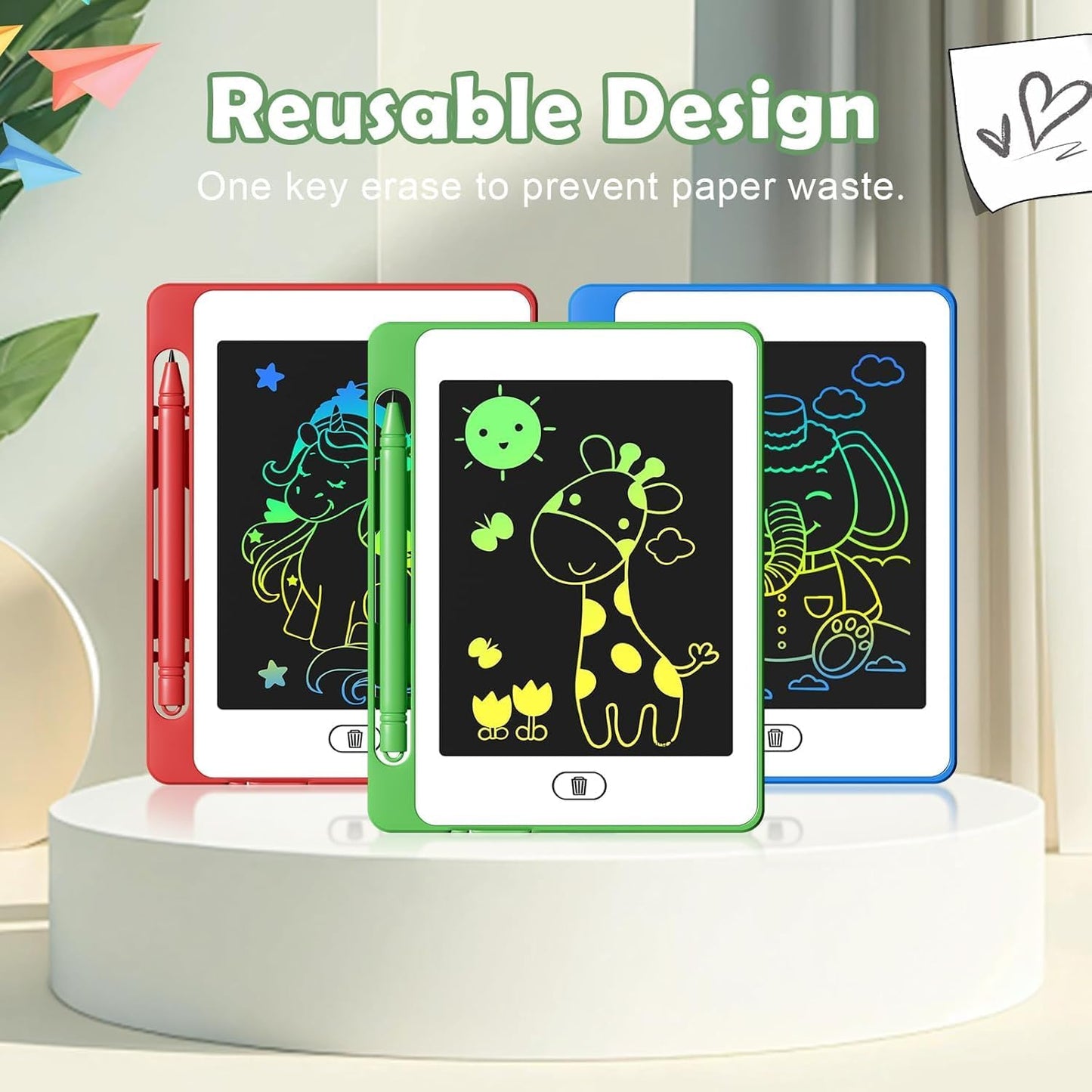 16 Pack LCD Writing Tablet for Kids, 6.5 Inch Colorful Doodle Board Drawing Tablet, Erasable Reusable Electronic Drawing Pads, Educational Learning Toys Birthday Gifts for Girls Boys Age 3 4 5 6 7 8
