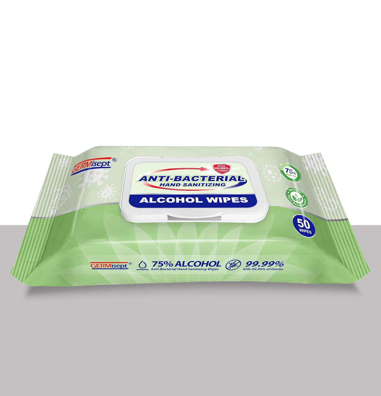 Germisept 75% Alcohol Advanced Hand Sanitizing Wipes | 50 Count per Pack x Pack of 3 = 150 Wipes