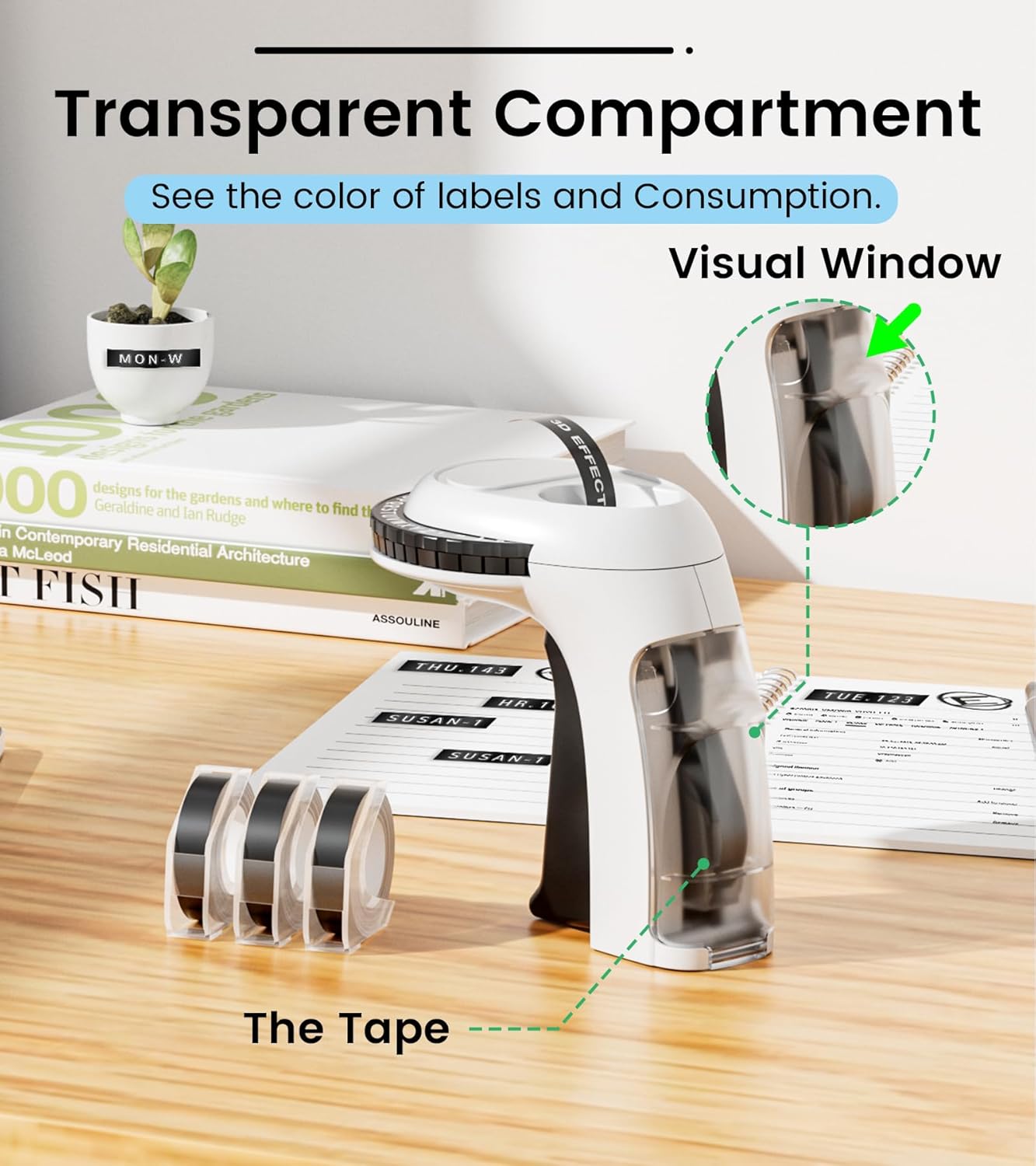 Embossing Label Maker Machine with Tapes, Old School Vintage Label Maker Embossed, Retro 3D Embosser Manual Labeler with 3 Rolls 9mm Labels-Waterproof for Home Office Kids DIY Craft Scrapbook