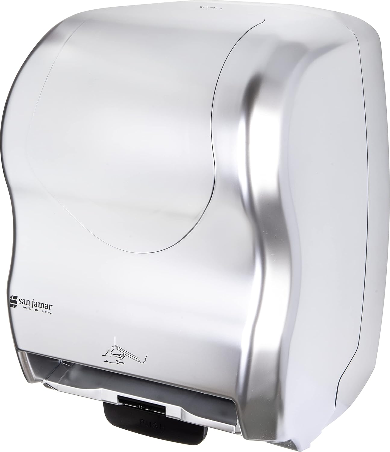 San Jamar Summit Paper Towel Dispenser Hybrid Dispenser for Bathroom, Kitchens, and Restaurants, Plastic, 10.25 x 16.75 x 13.25 Inches, Silver