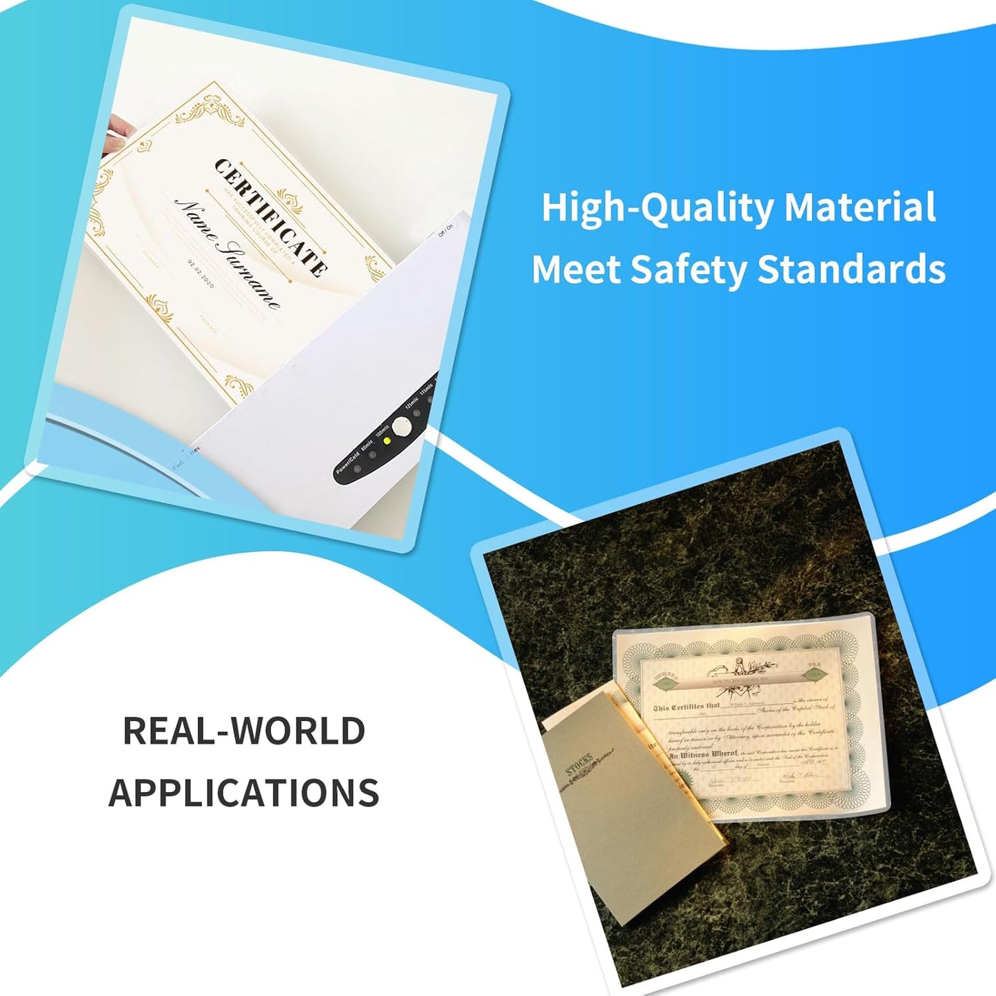 Laminating Sheets, (3 Mil) 500 Pack Thermal Laminating Pouches Holds 8.5 x 11 Inch,3 Mil Clear Laminator Paper 9 x 11.5 Inch, Letter Size, for Education,Documents, Certificate