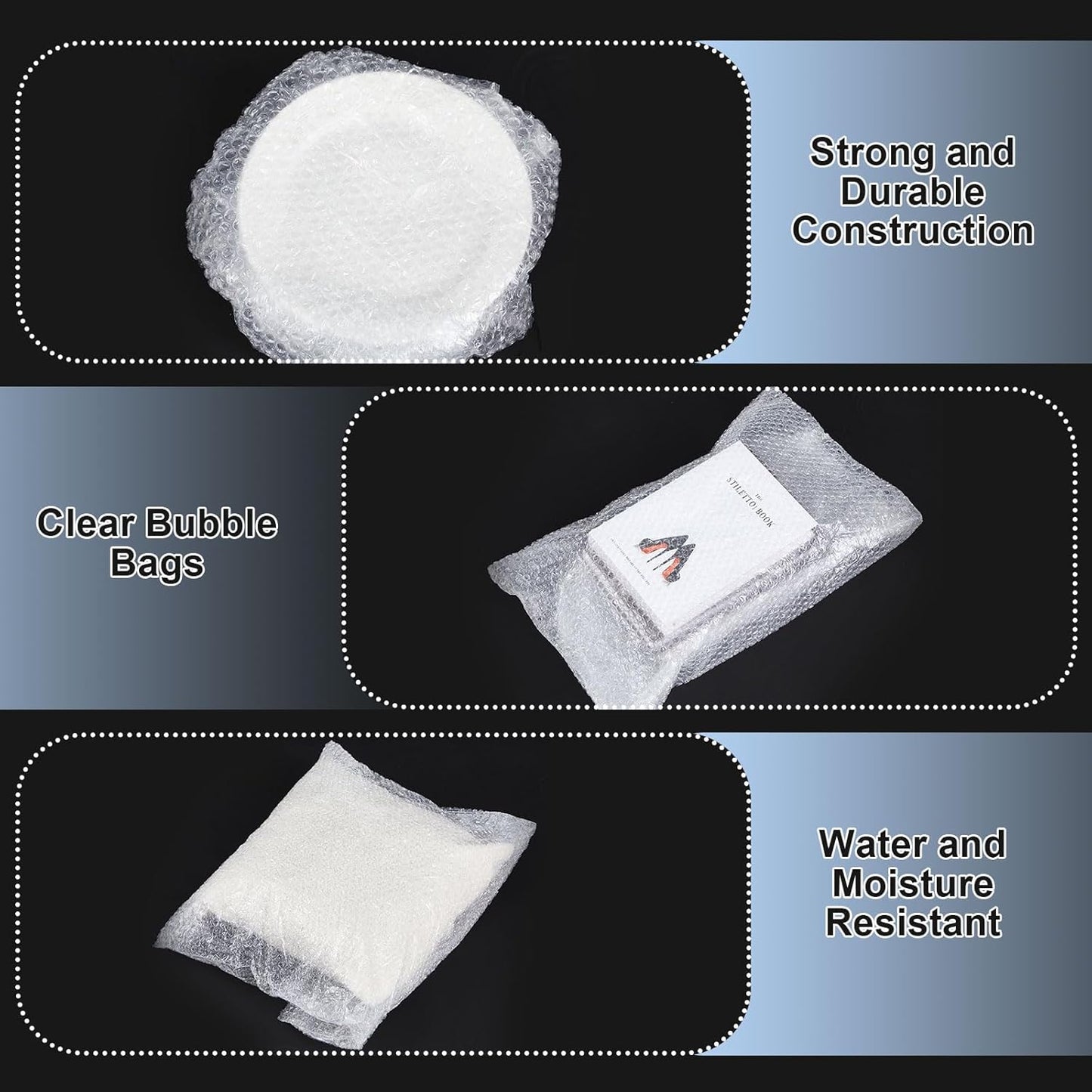 5 Pack 26 * 30 Inch Extra Large Bubble Pouches Clear Bubble Pouch Wrap Bags for Packing Shockproof Cushioning Wrap Bag for Shipping Moving Fragile Dishes China Plates Painting Fragile Items