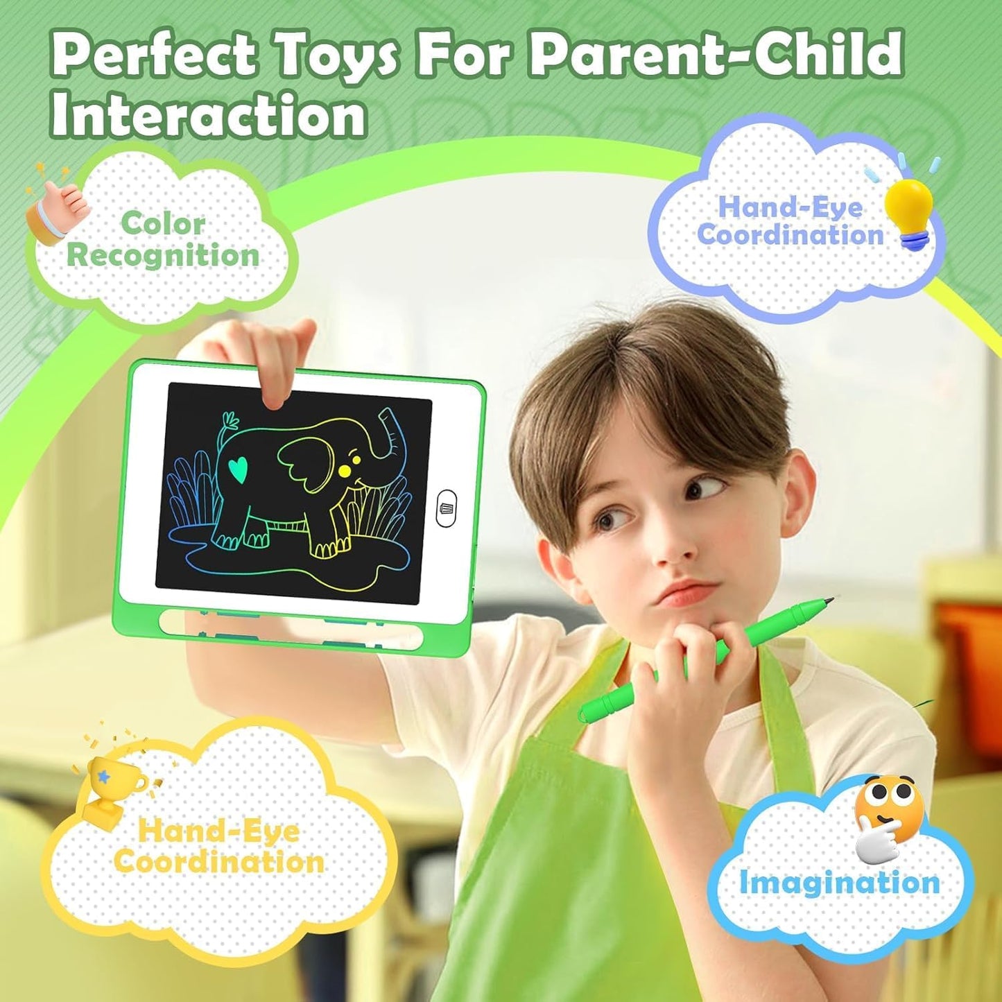 16 Pack LCD Writing Tablet for Kids, 6.5 Inch Colorful Doodle Board Drawing Tablet, Erasable Reusable Electronic Drawing Pads, Educational Learning Toys Birthday Gifts for Girls Boys Age 3 4 5 6 7 8