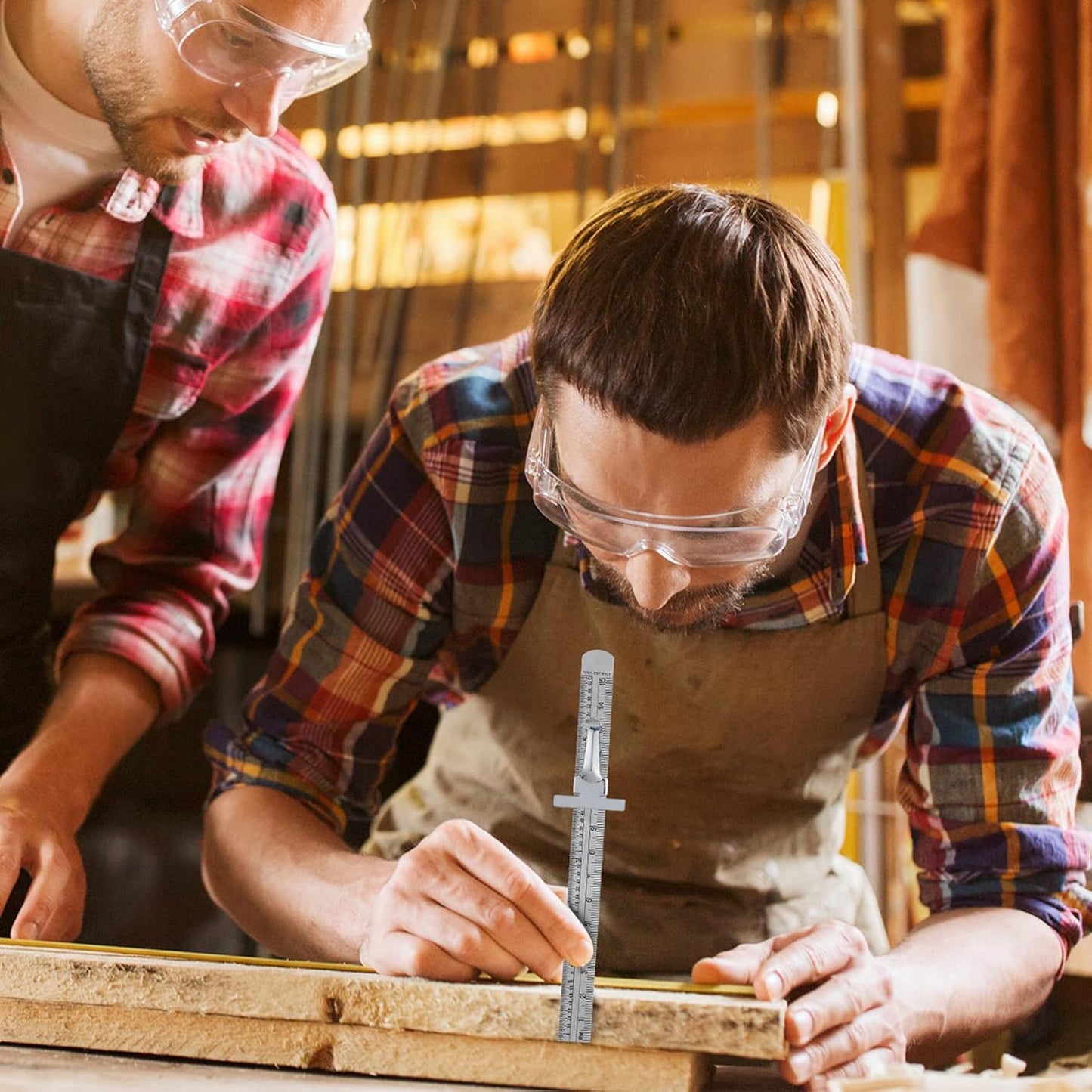 6 Inch 15 cm Pocket Ruler Flexible Precision Stainless Steel Ruler with Detachable Clips Stainless Steel Pocket Clip Scale Gauge Metric British System(30 Pieces)