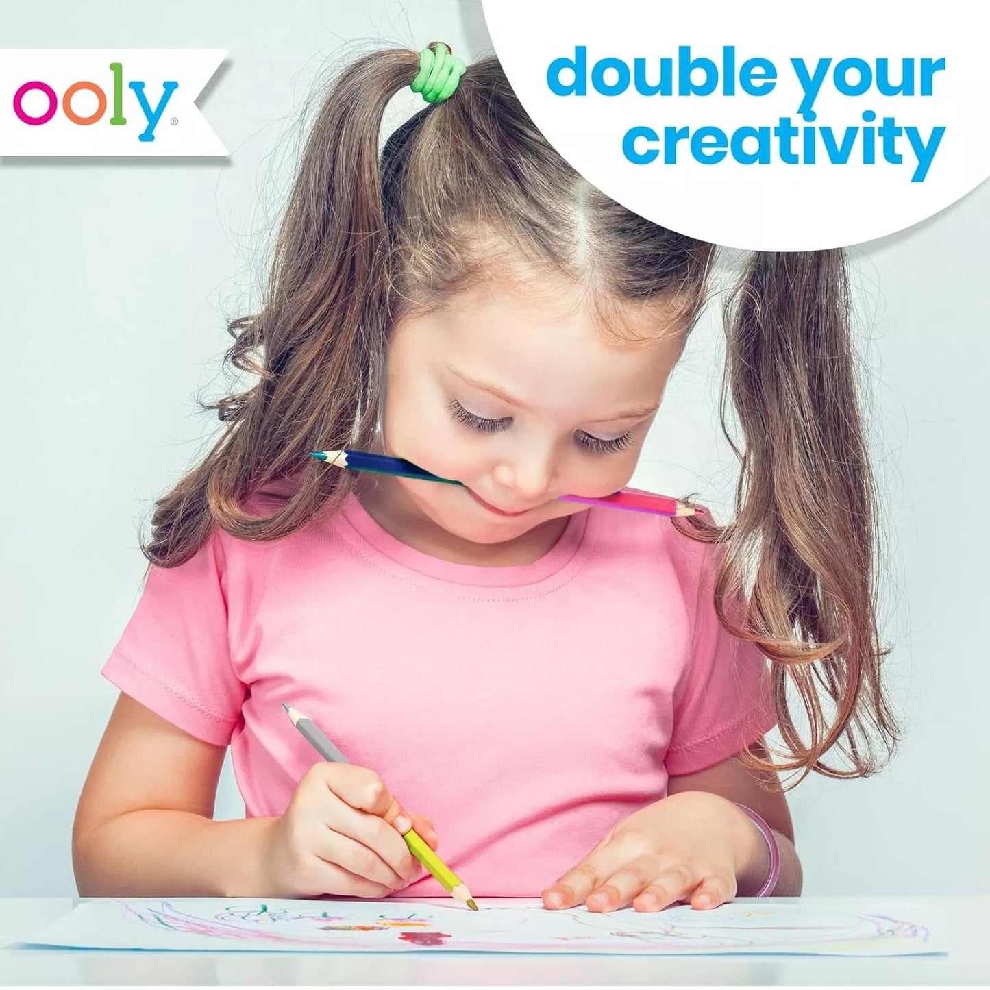 Ooly Double-Ended Colored Pencils, Set of 12 with 24 Colors, Drawing & Coloring Pencils for Kids and Adults, Colorful Back to School Supplies for Arts and Crafts, Double-Ended