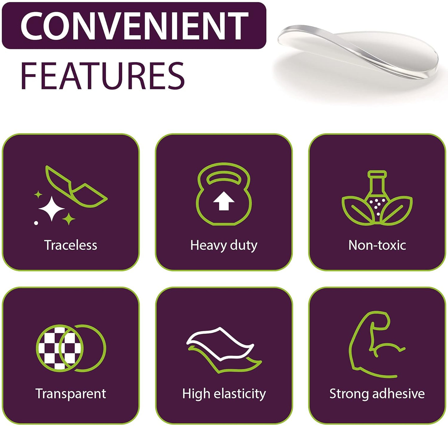 Double Sided Adhesive Dots 100PCs - Sticky Dots Clear Removable - Poster Putty Non Marking - Adhesive Putty Picture Hangers - Double Sided Tape Dots for Arts & Crafts Hanging Posters