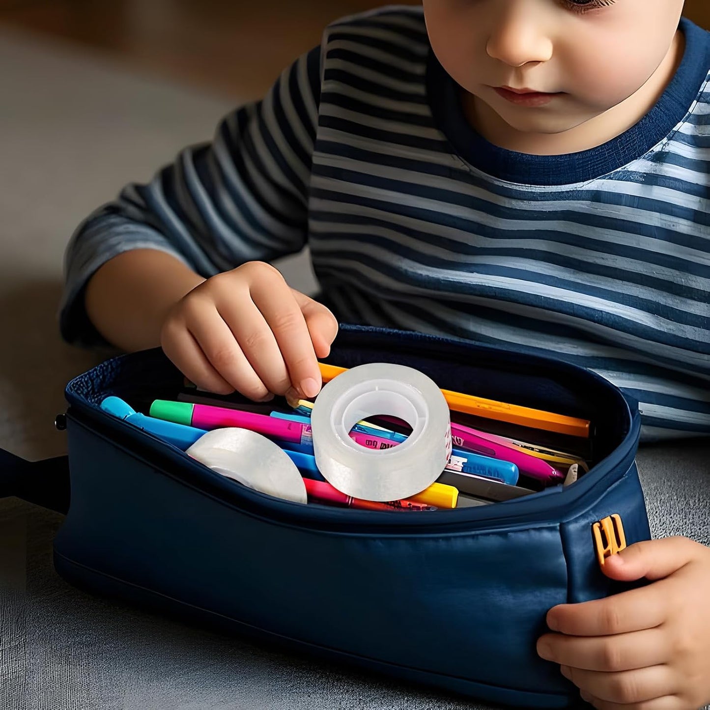 12 Rolls Transparent Tape - Perfect for Wrapping Gifts, Office Supplies, Home Use - Each Roll 0.71 Inch x 1000 inches (6PCS Transparent+6PCS White)