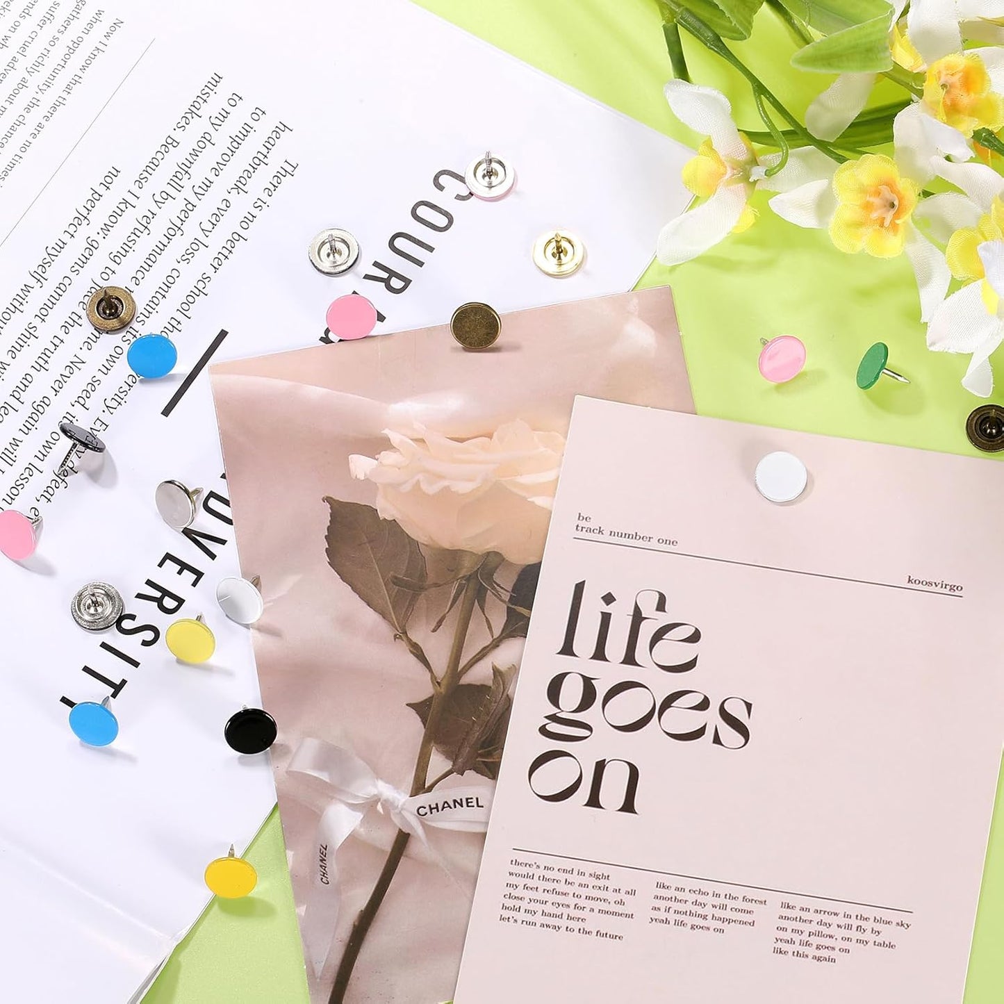 uxcell 150Pcs Upholstery Tacks, 11mmx10mm Flat Head Thumb Tack Decorative Furniture Nails Push Pins for Furniture Sofa Headboards, Black