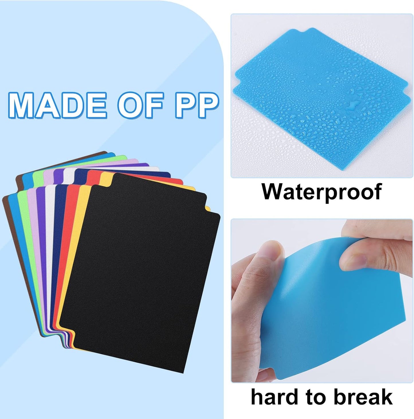 120 Pcs Trading Card Divider Multicolor Card Separators for Office Games Plastics Sports Baseball Card Dividers with Tabs Cards Box Dividers for photocard, 2.71 * 3.8 Inches