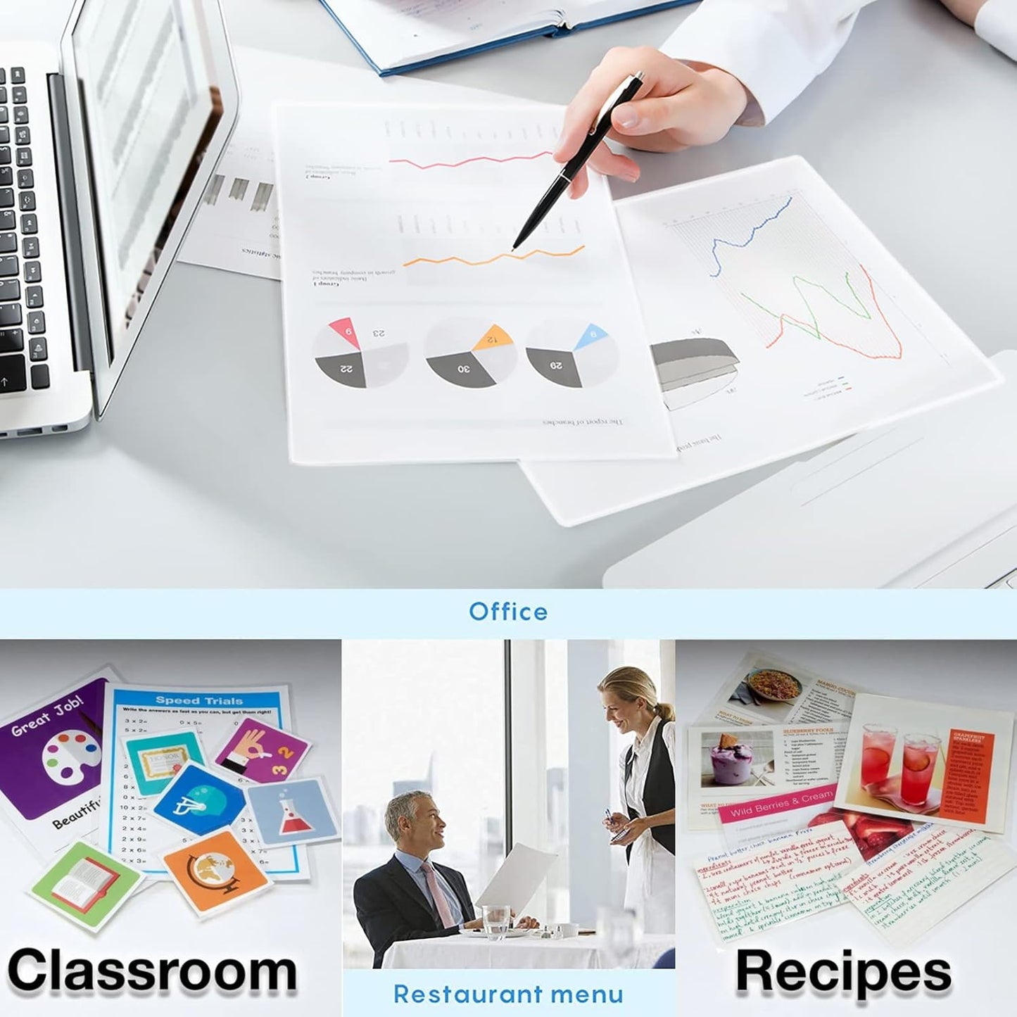 MPRT Laminating Sheets, 3 Mil Clear Thermal Laminating Pouches 8.9 x 11.4 Inches Laminate Sheets Paper for Laminator, 100-Pack