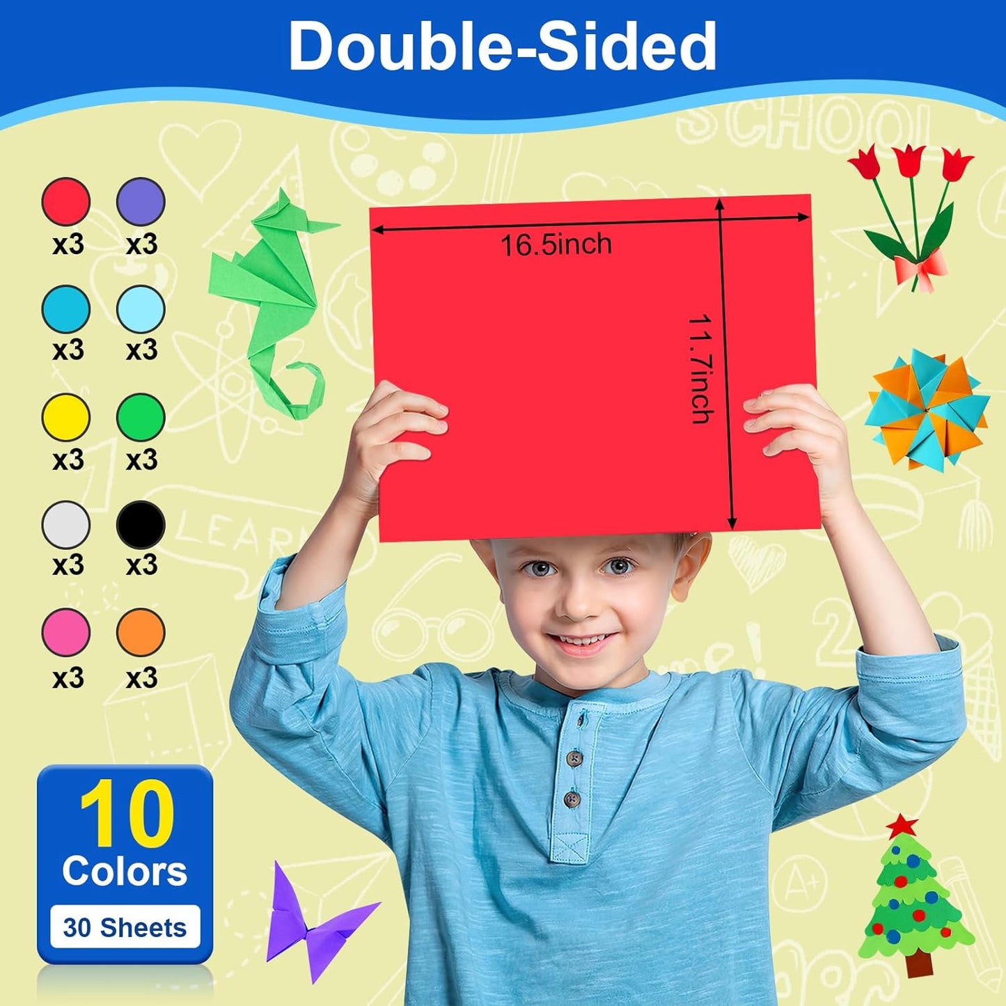 30 Pcs Poster Board Colorful Paper 1.7x16.5, ROOKEA Vision Boards Bulk Blank Graphic Display Posterboard Card Paper for Kids School Classroom Arts Craft Projects Drawing Scrapbooking