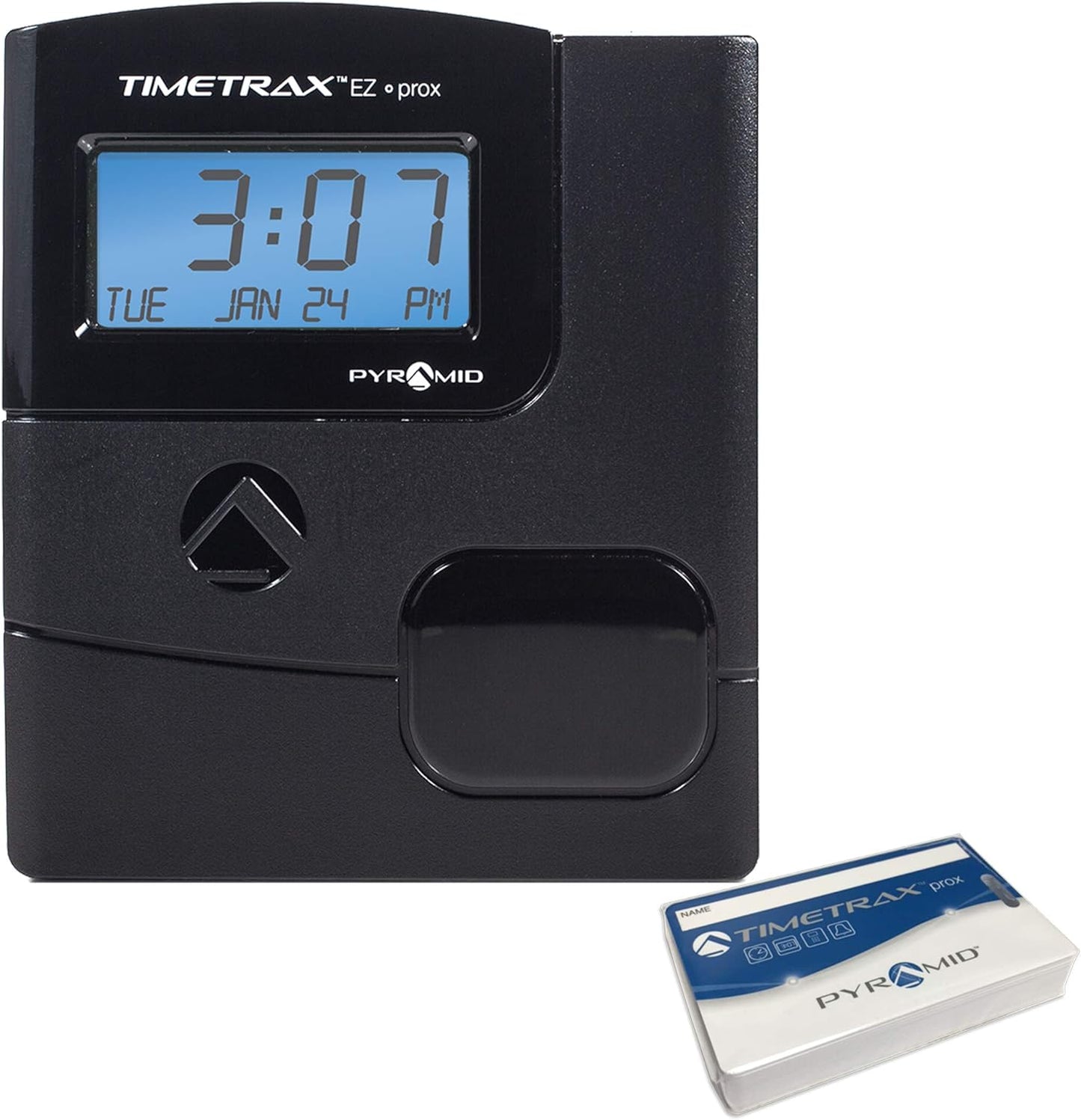 Pyramid Time Systems -TimeTrax Automated Proximity Time and Attendance with Pyramid TTEZ Time Clock System with Software Download [PPDLAUBKN], RFID - No Touch Employee Punch in - Black