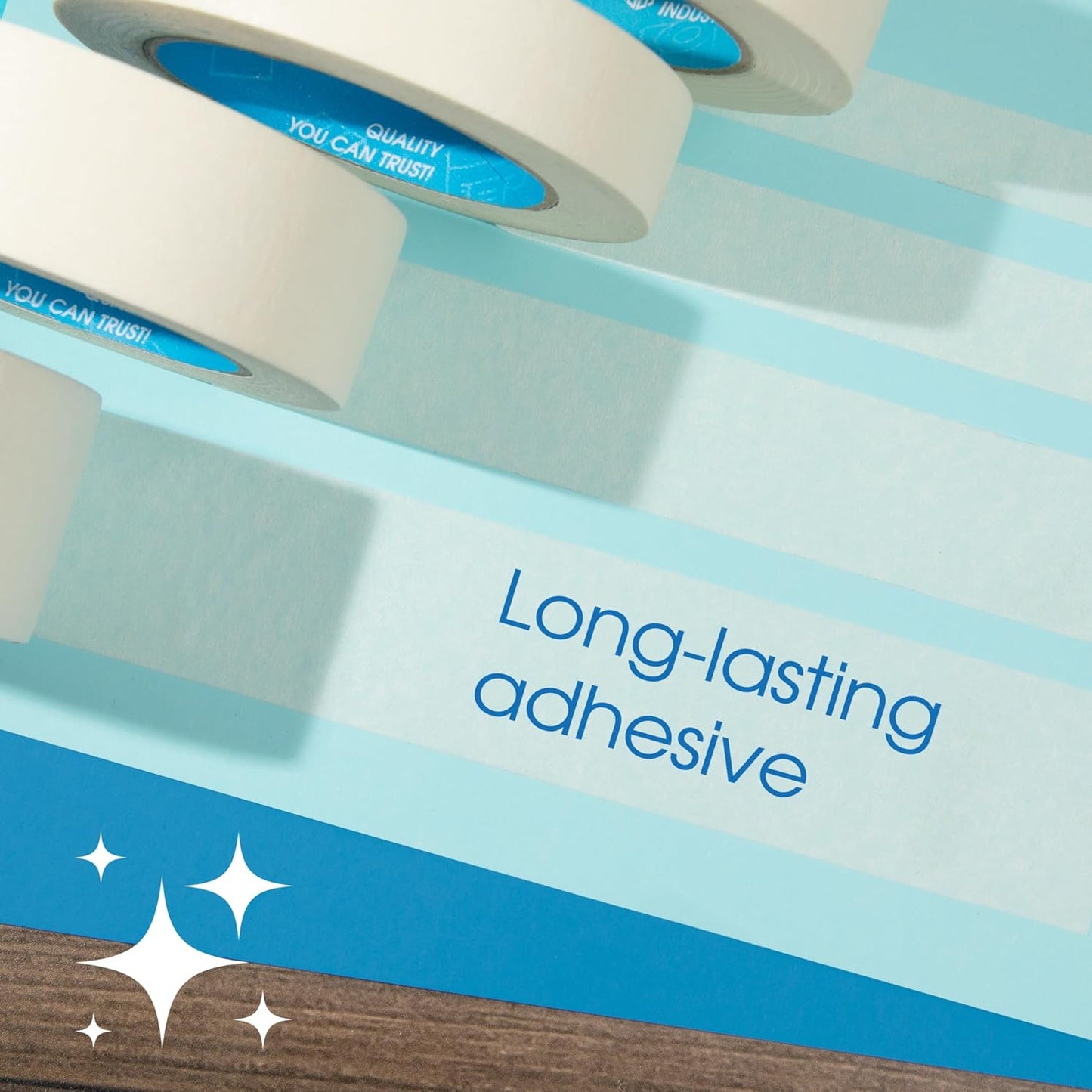 Spartan Industrial - 1" X 60 yd Masking Tape for Labeling, Packing, Art Projects, and More - 6 Craft Tape Rolls, 5.5 Mil