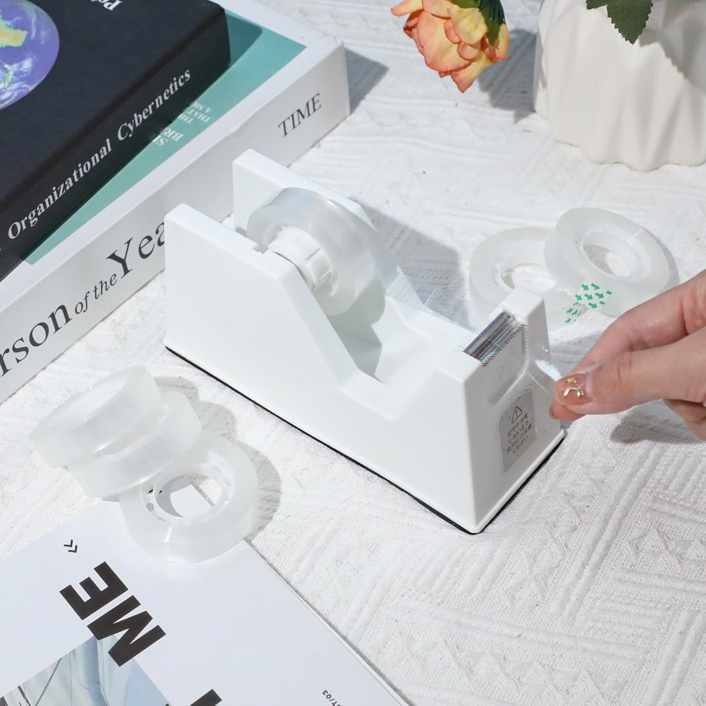 Jetec 100 Rolls Clear Tape Bulk Transparent Invisible Tape Refills 1/2 x 1260 Inches Glossy for Gift Wrapping Dispenser Office School Home Use Gift Wrap Desk Supplies