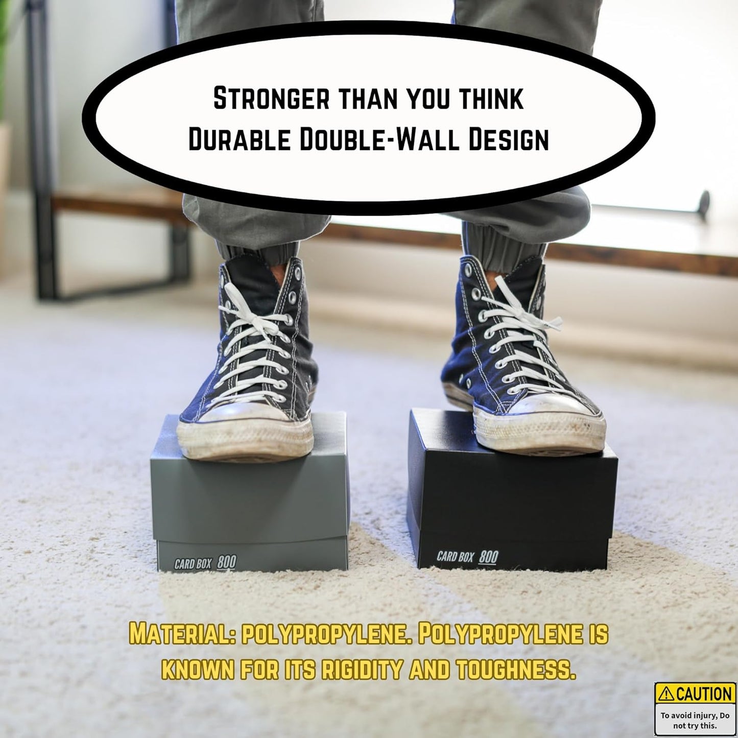 The Collector's Hubs Trading Card Storage Box 800 - Red | Card Box 800+ holds standard 35pt cards | 4-in-1 Compartments| Strong Double Wall Design | 8 dividers | Sports & Baseball Card Deck Box - Red