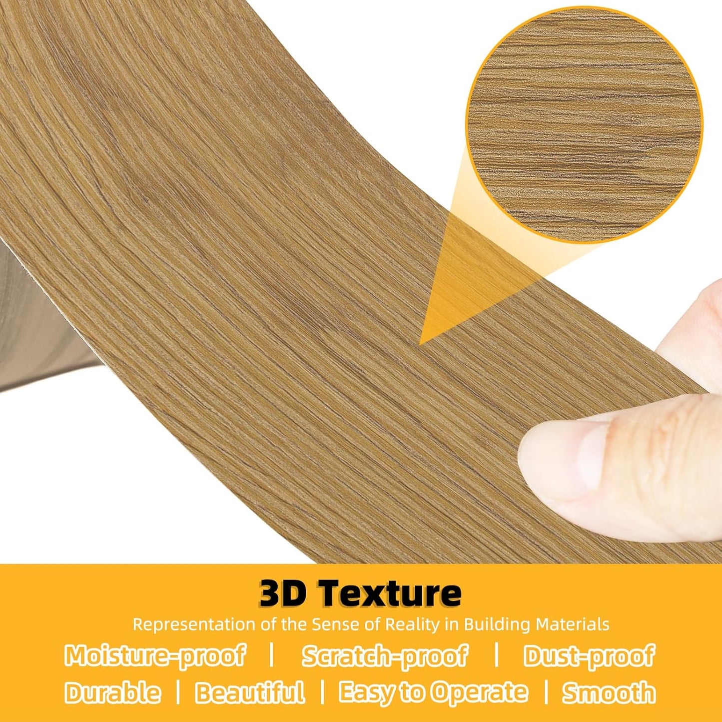 GSCIT Club Oak Wallpaper, 15.7 inch X 15ft Self Adhesive Wood Grain Repair Tape Patch for Tables, Chairs, Baseboards, Doors, Windows, Floors, Handicraft DIY.