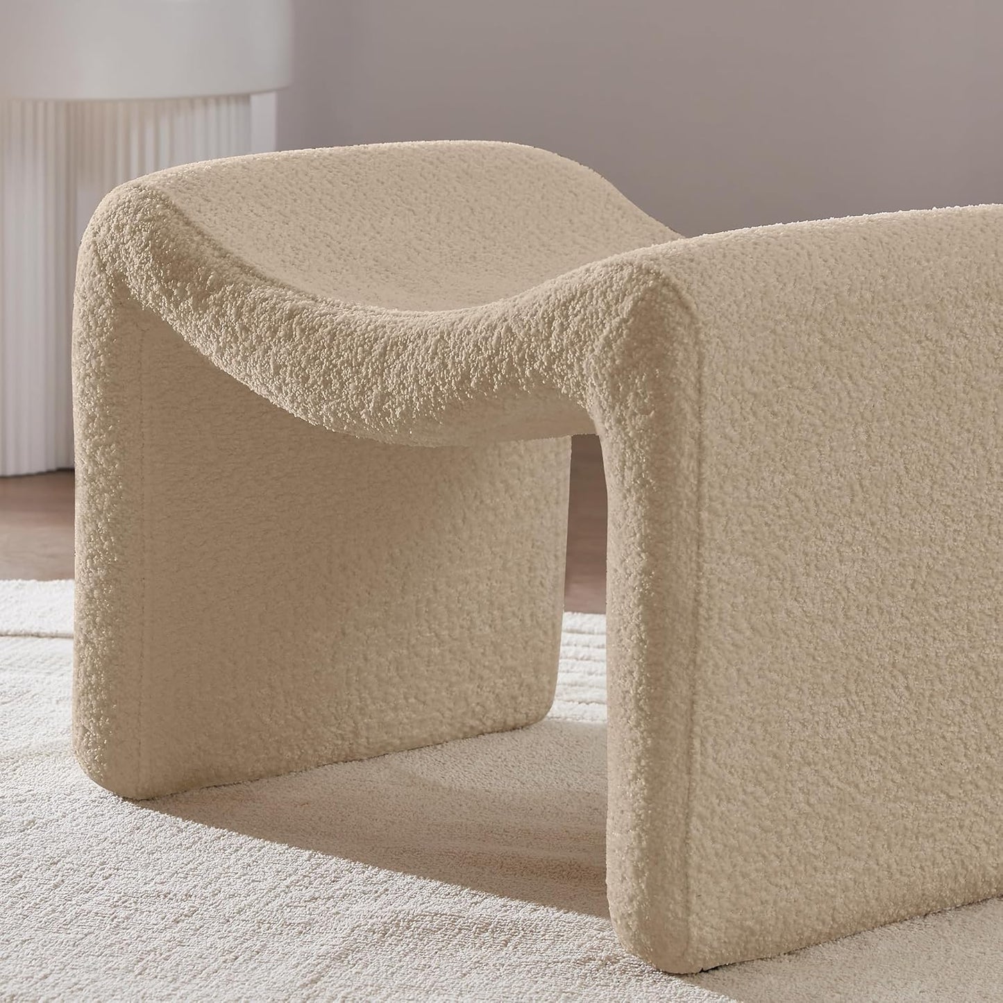 Small Footstool Ottoman, Multi-Functional Modern Foot Stool, Sofa Footrest Extra Seating for Living Room, Entryway, Hallways and Bedrooms, Small, Camel