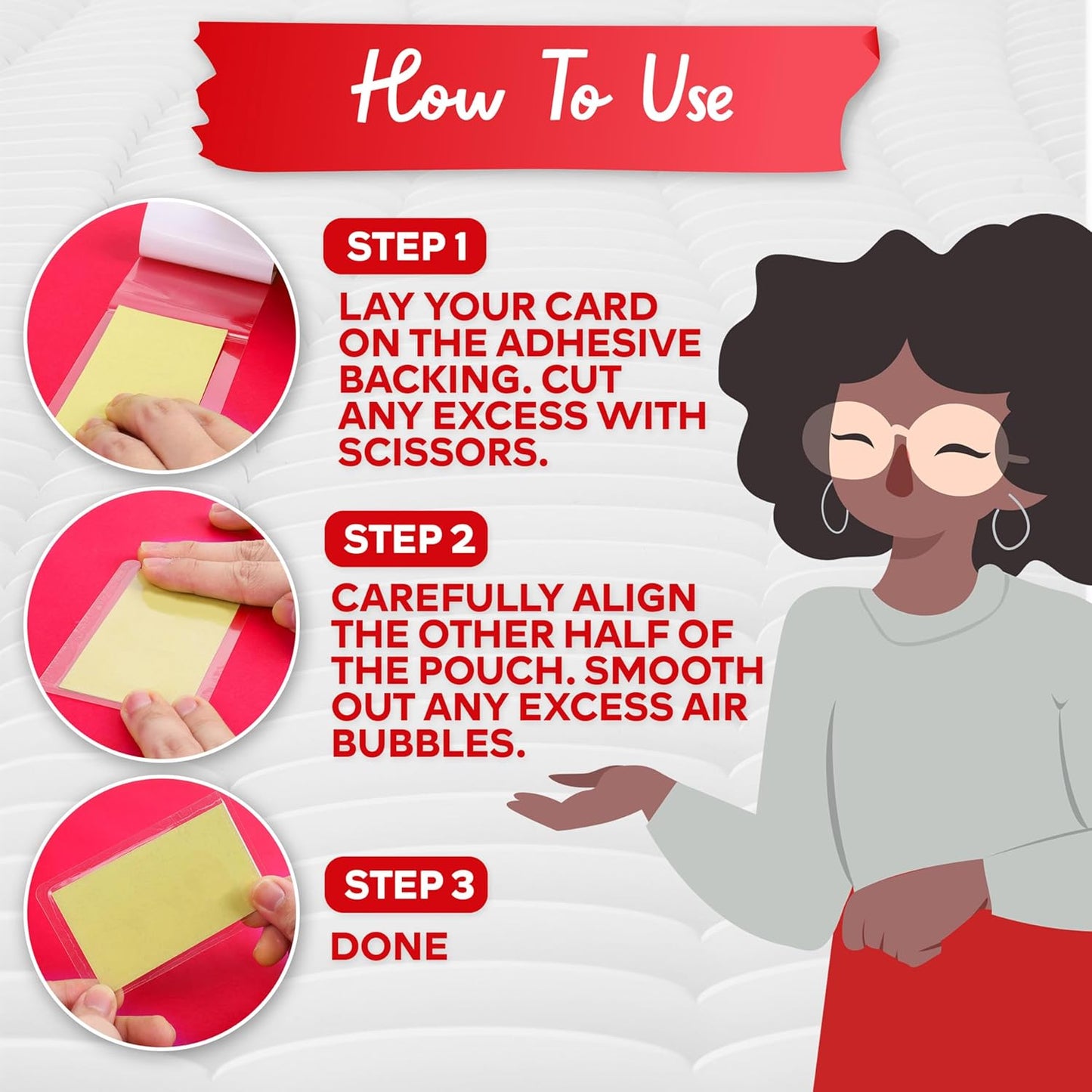 XFasten Self Sealing Laminating Pouches Business Card Size, 50-Pack, 10 Mil Non-Yellowing Business Card Laminating Pouches, Self-Adhesive Laminate Sheets, Durable, No Machine Needed, 4 in x 3 in