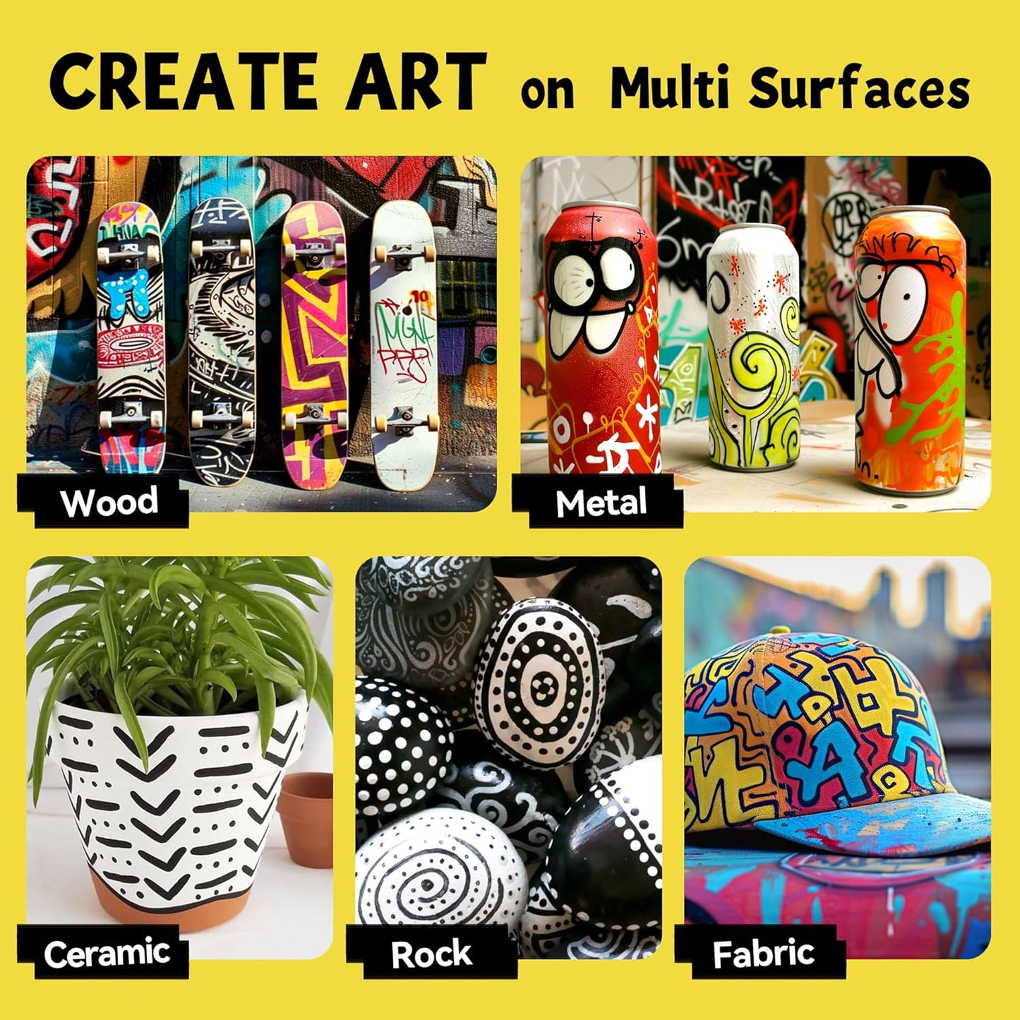 3 Jumbo Permanent Markers Coffee Colors, 15mm Thick Wide Tip, Large Acrylic Paint Markers for Rock Painting, Poster, Graffiti, Stone, Ceramic, Glass, Wood, Canvas