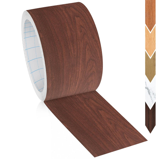 GSCIT Club Wood Grain Repair Tape, 2.4 inch X 50ft Self Adhesive Cherry Grain Repair Patch for Tables, Chairs, Baseboards, Doors, Windows, Floors, Handicraft DIY.