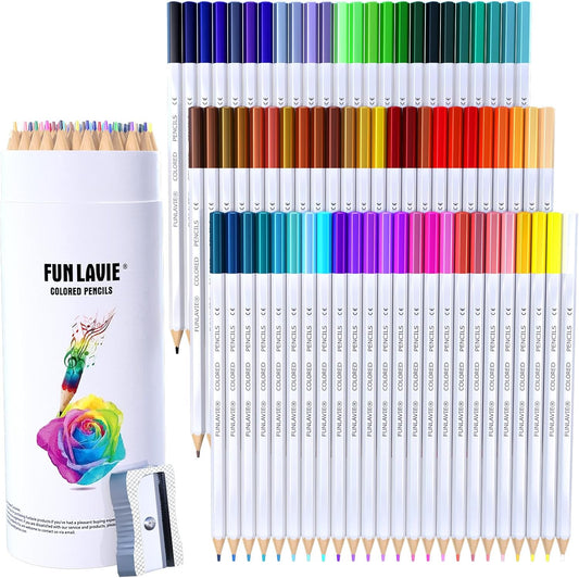 72 Colored Pencils for Adult Coloring Books,Soft Core Coloring Pencils Set,Drawing Pencil for sketching & Painting,Art Pencil & Art Supplies for Adults and Teens,Oil-Based with Sharpener