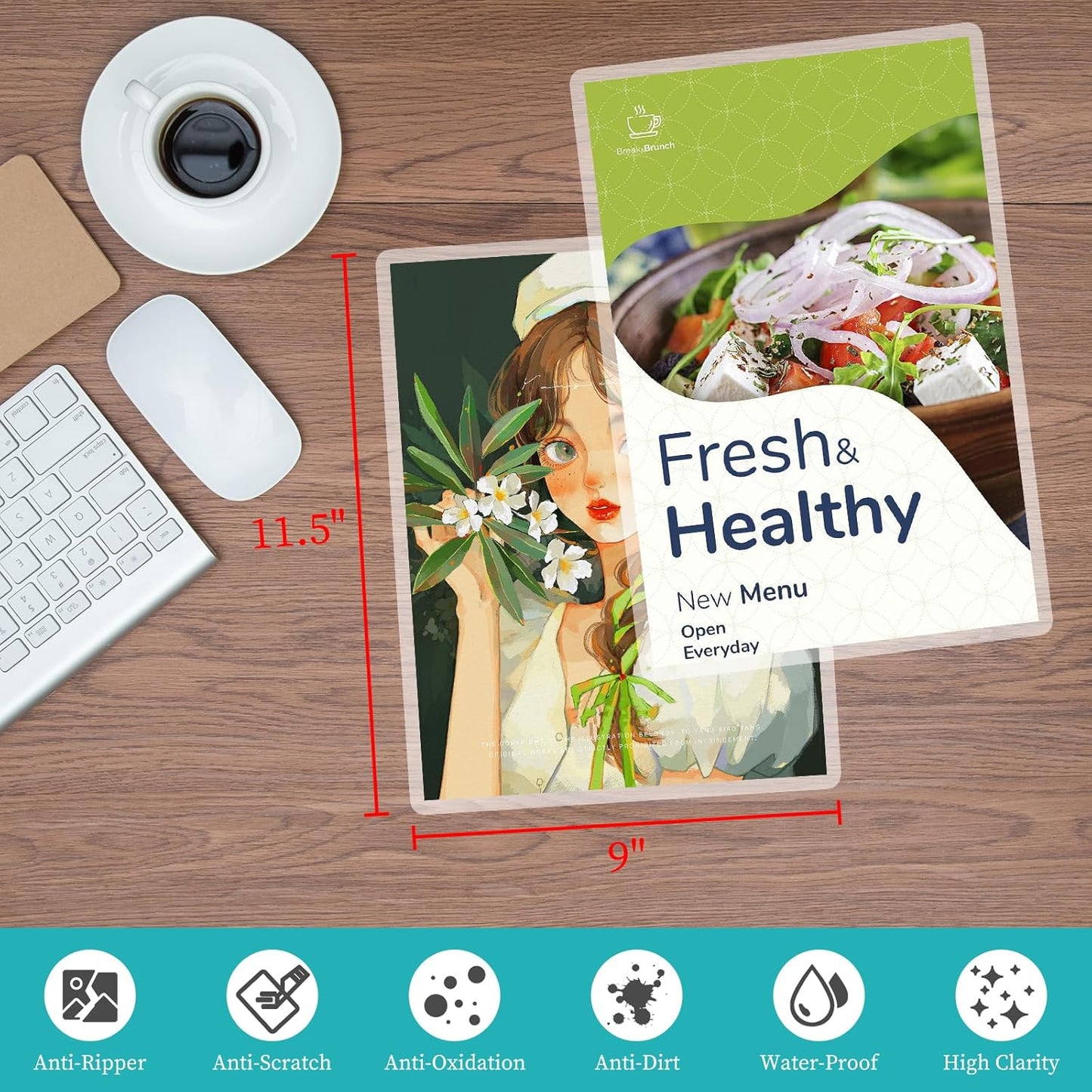 Thermal Laminating Pouches 5 mil, Clear 9 x 11.5 Inch Laminating Sheet Paper for Thermal Laminator, Holds 8.5 x 11 Inch Letter Size Sheets (2000 Pack)