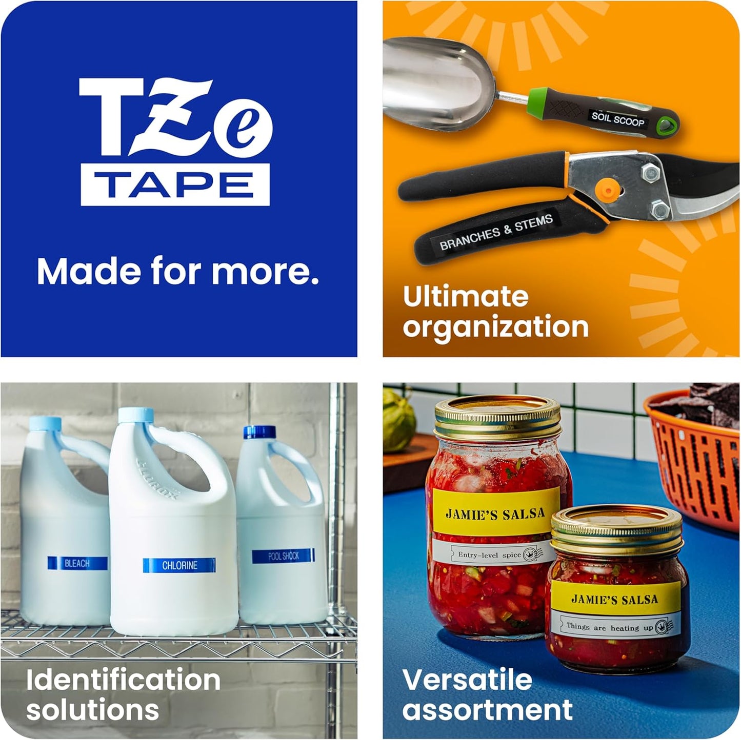 Brother Genuine P-Touch TZe, White Print on Clear, Strong Adhesive Laminated Label Tapes (TZeS135), ~1/2in x 26.2ft (12mm x 8m) for Select P-Touch Label Makers, Water-Resistant, Extra-Strength