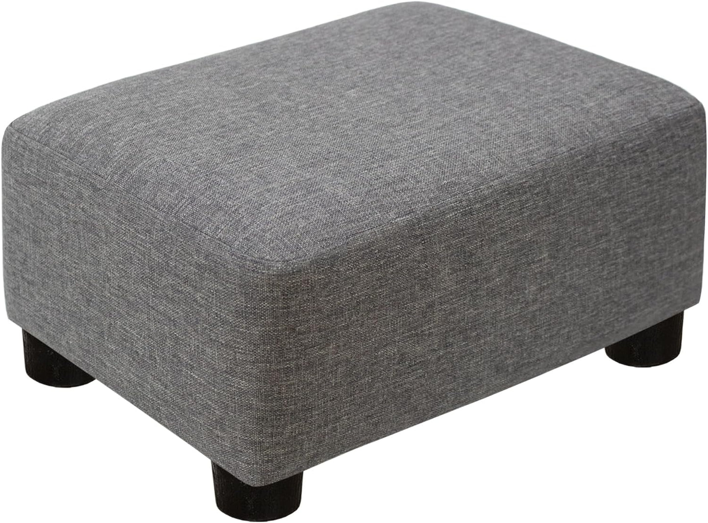 CAROLMADE Small Foot Stool Ottoman Footstool with Legs Under Desk Footrest for Living Room Bedroom and Office,Linen-Grey
