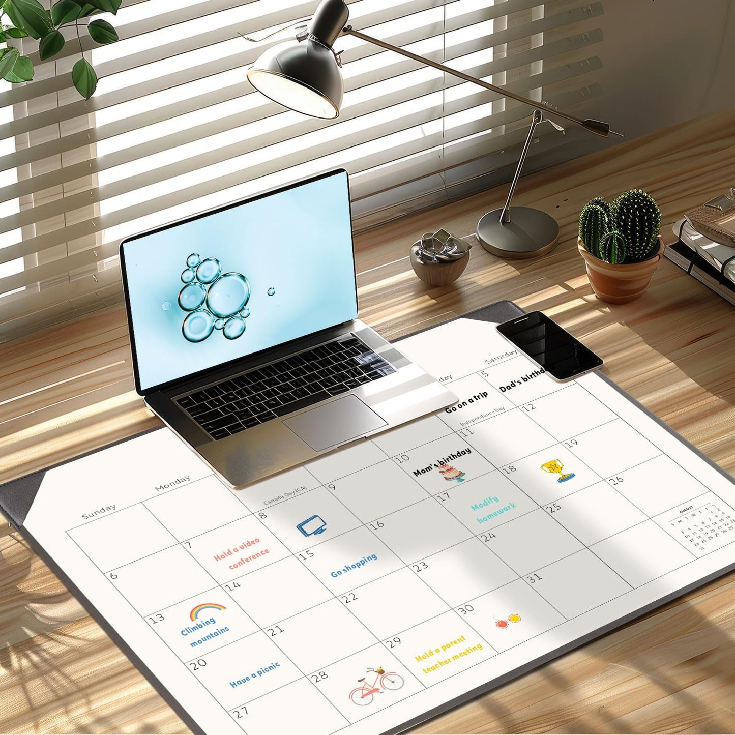 Desk Calendar 2025-2026, KOPEESY 22" x 17" Large Calendar with Desk Mat, From Now to June 2026, 22 x 17 Desk top Calendar for Home School and Office