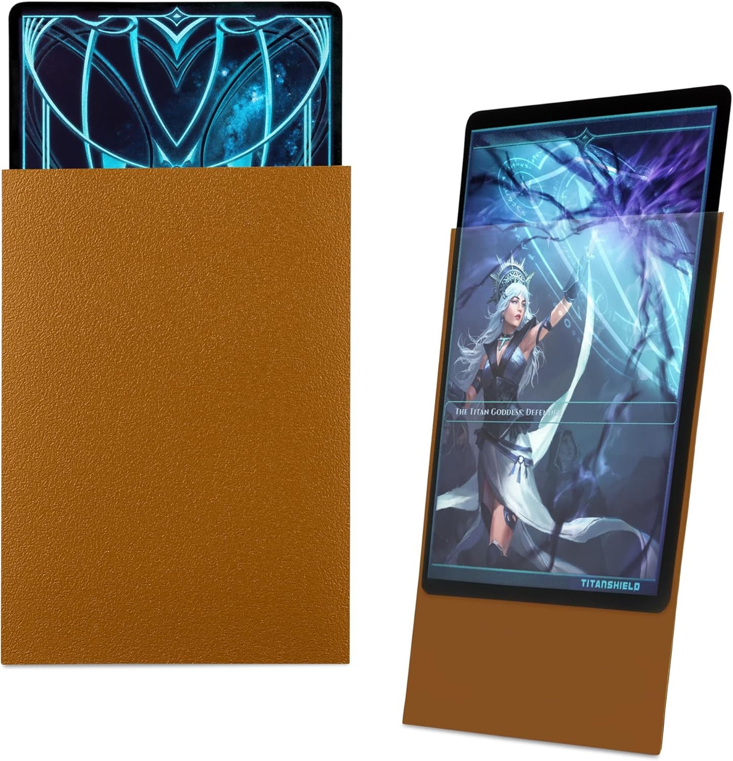 TitanShield Premium 150 Gold Sleeves Compatible with MTG Magic The Gathering, Lorcana, Board Games and Trading Cards 2.5" x 3.5" 66x91mm
