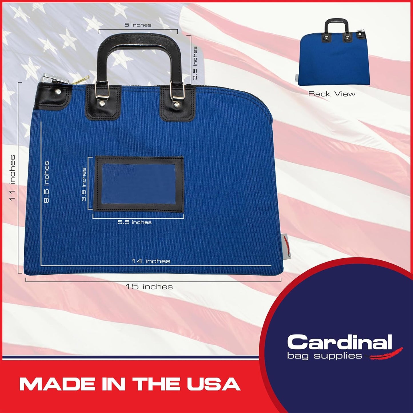 Fire Resistant Security Money Bag with Lock, Water Repellent, Safe Storage, Protects Important Valuables, 15 x 11 Inch (Royal Blue)