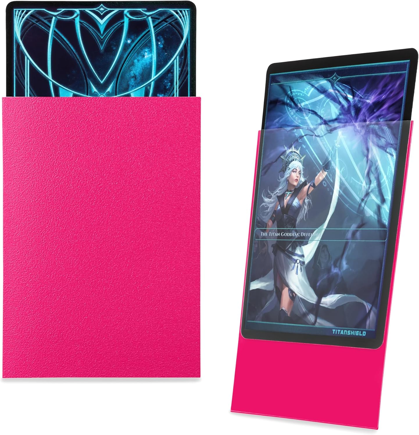 TitanShield Premium Viva Magenta150 Sleeves Standard Size Board Game Trading Card Sleeves Deck Protector for Magic The Gathering MTG, Baseball Collection, Dropmix
