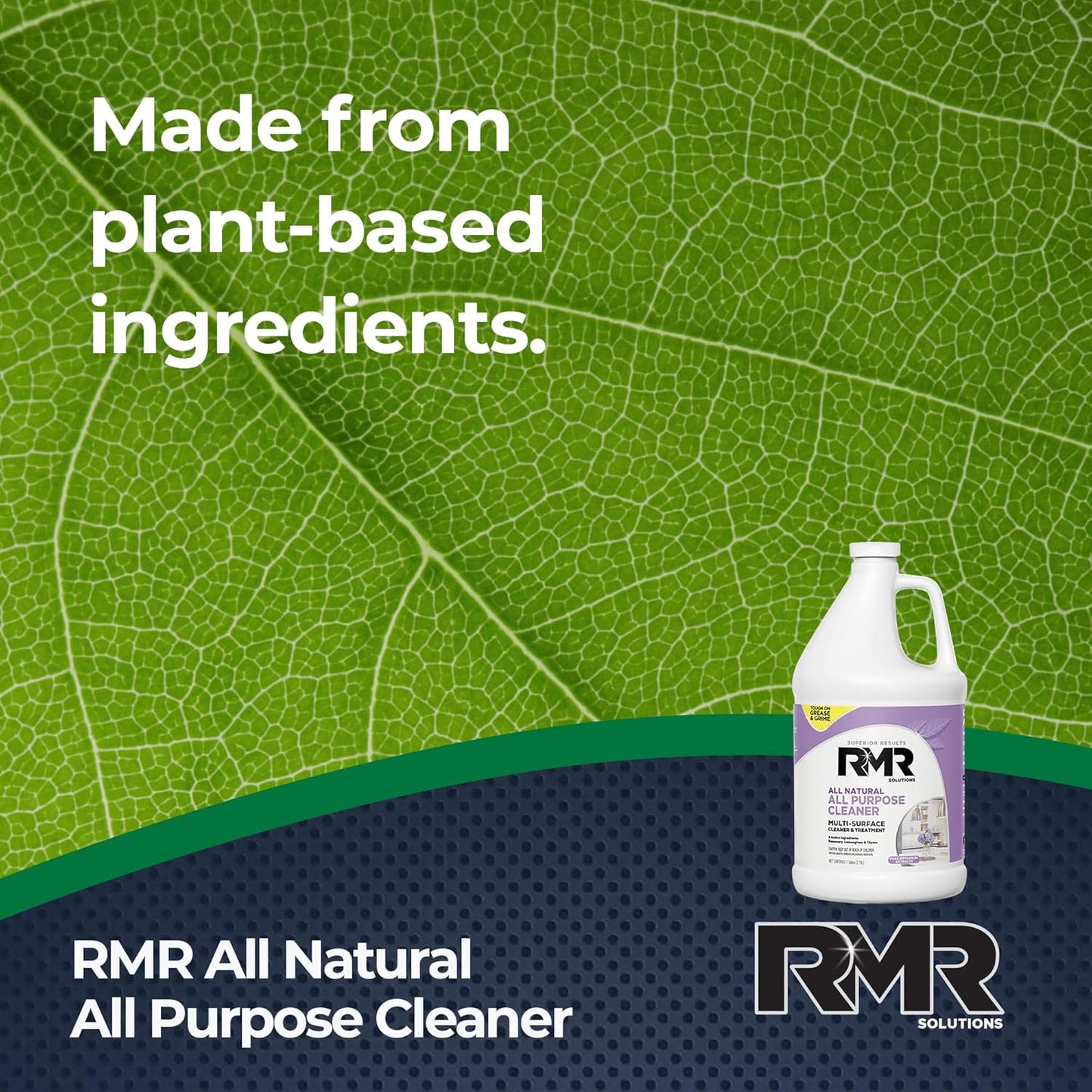 RMR All Natural All-Purpose Cleaner - Non-Toxic, Rinse-Free Multipurpose Cleaning Supplies, Biodegradable 1 Gallon Bottle, Modern Botanical Scent